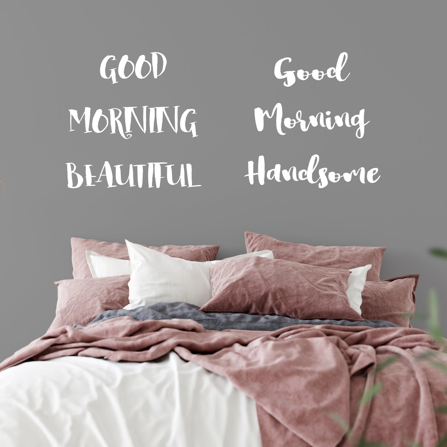 Good morning beautiful, good morning handsome | Wall quote-Wall quote-Adnil Creations