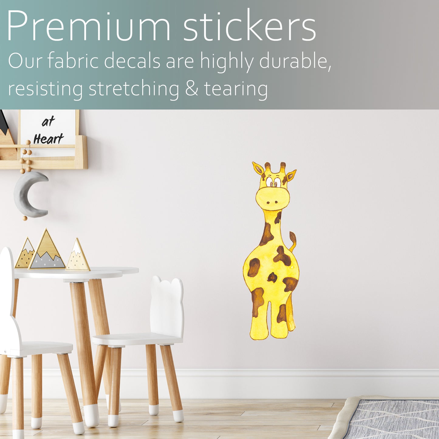 Watercolour giraffe | Fabric wall stickers