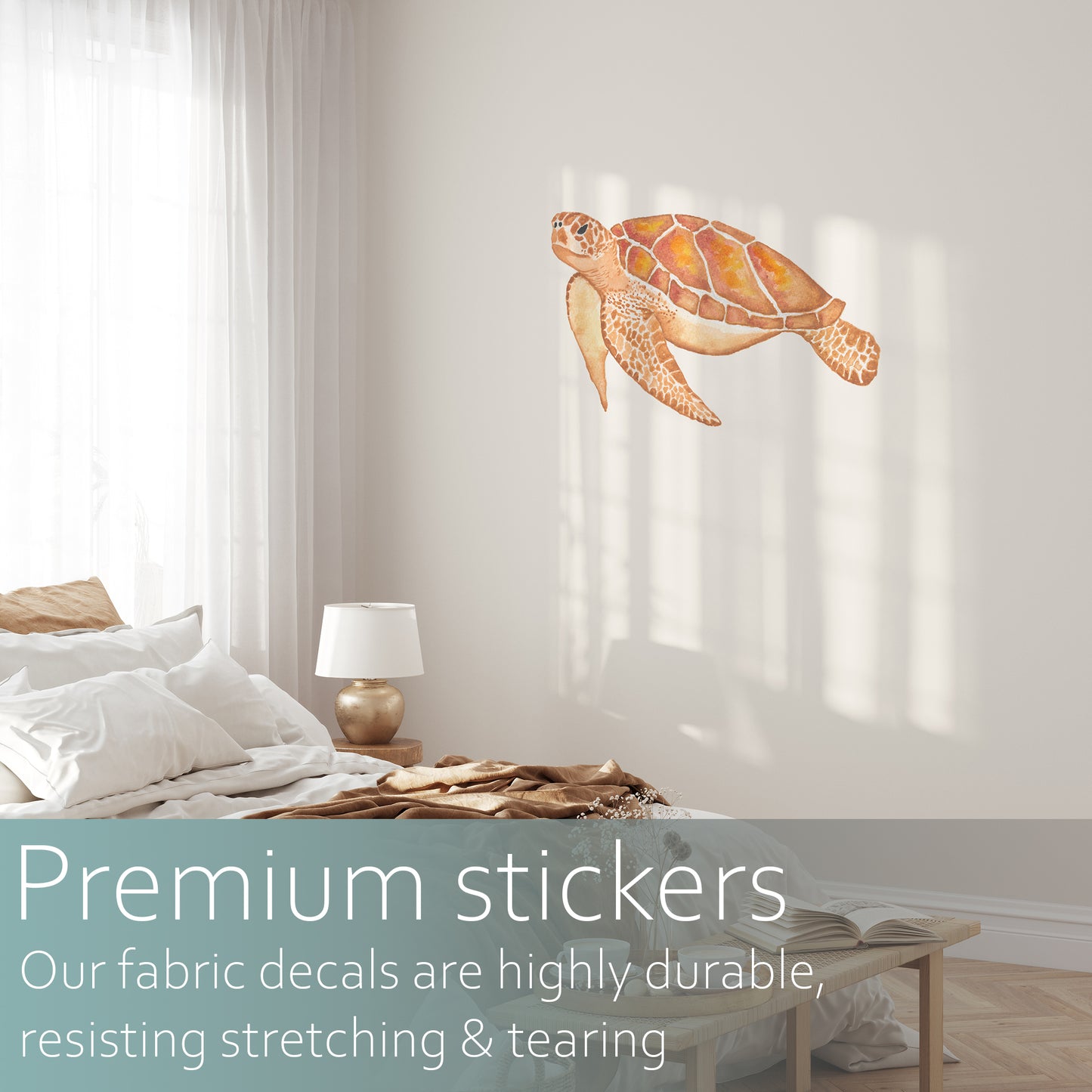 Watercolour turtle | Fabric wall stickers-Fabric wall stickers-Adnil Creations
