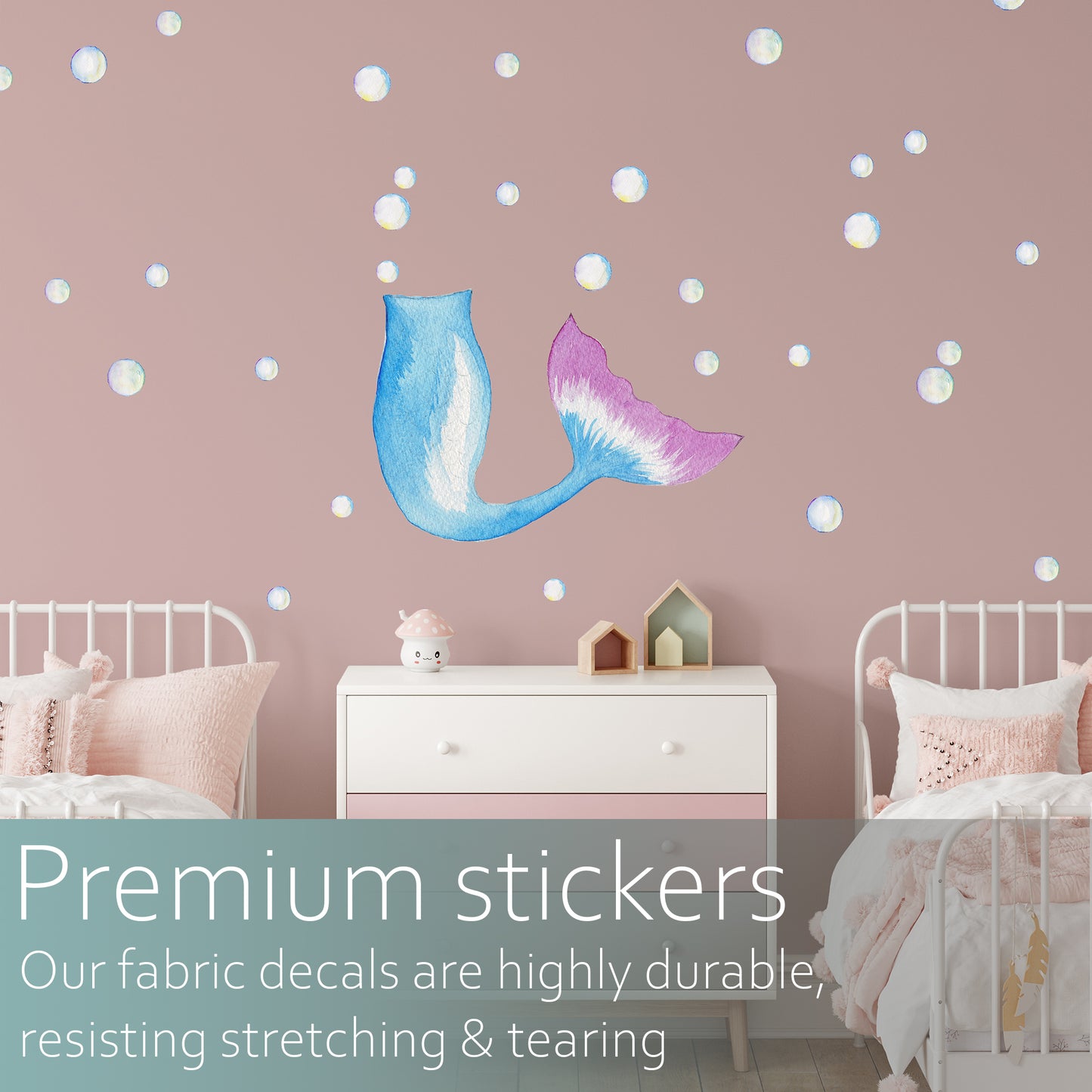 Watercolour Mermaid Set | Fabric wall stickers