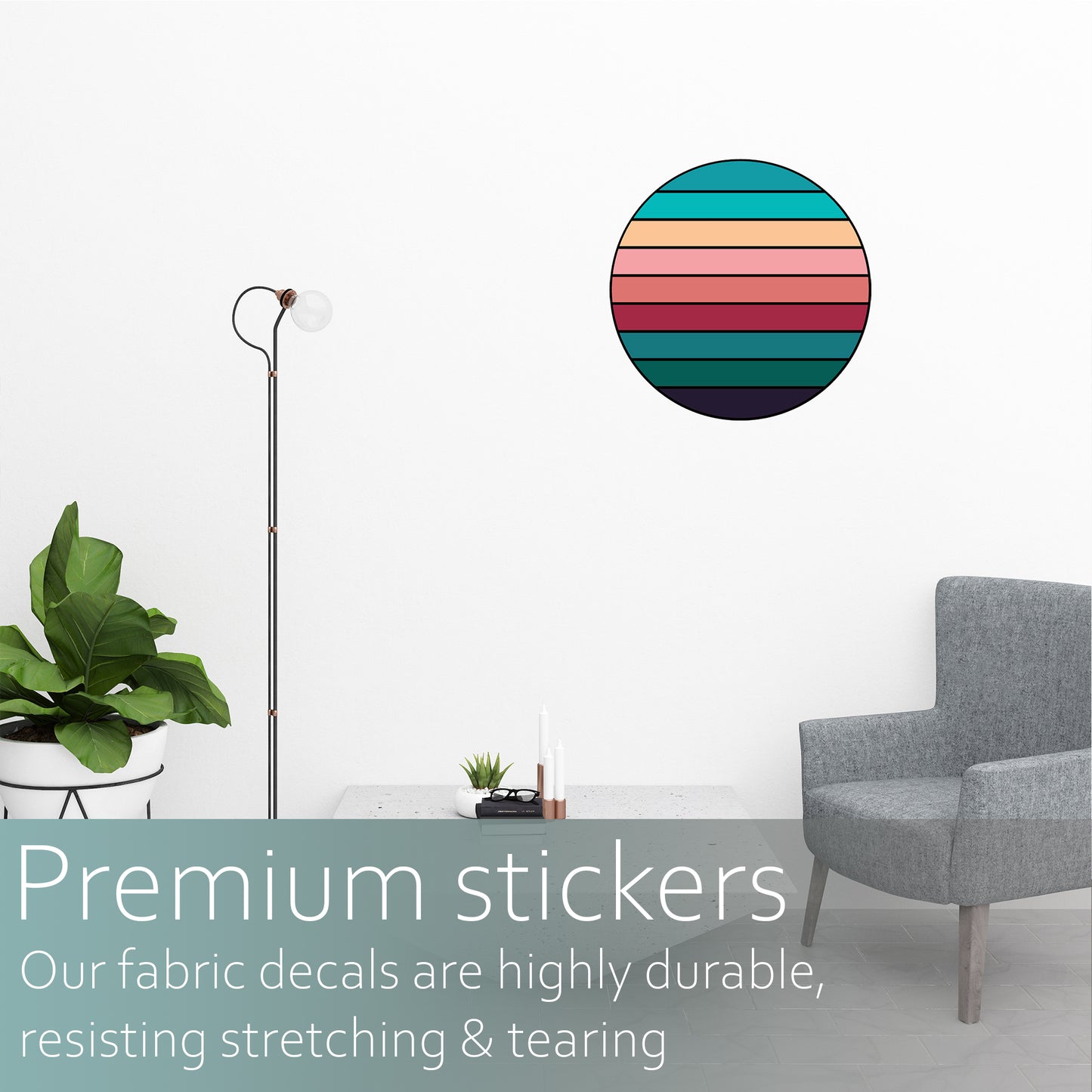 Contemporary Tropical Abstract Art | Fabric wall stickers-Fabric wall stickers-Adnil Creations