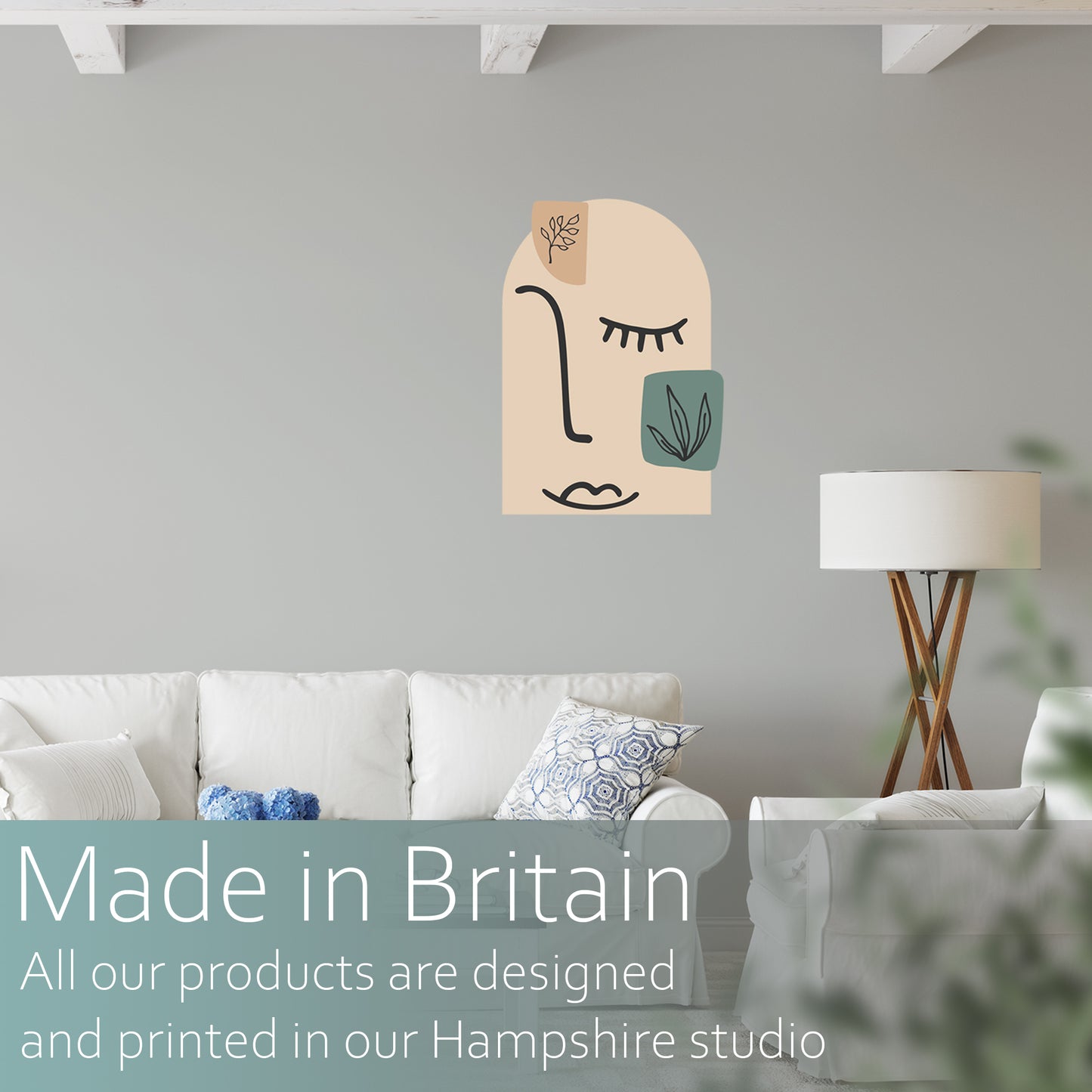 Abstract face | Fabric wall stickers