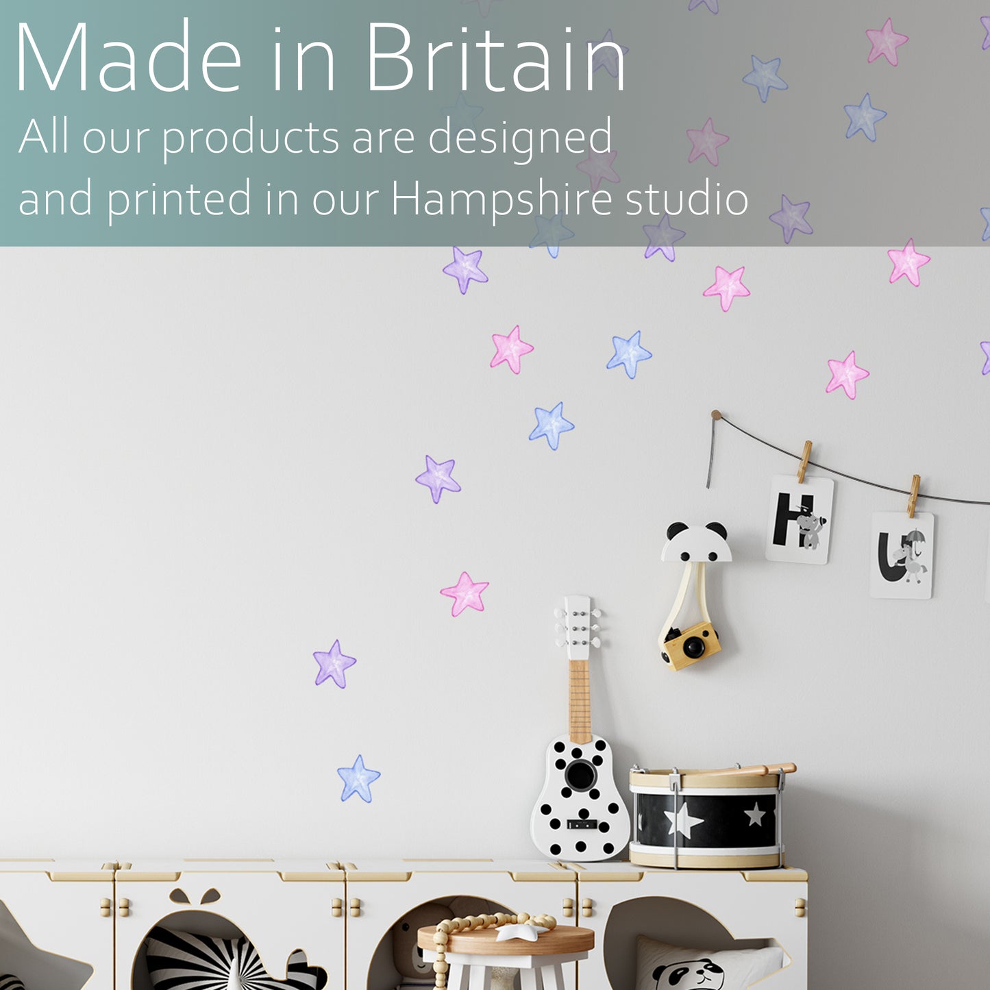 Watercolour stars | Fabric wall stickers-Fabric wall stickers-Adnil Creations