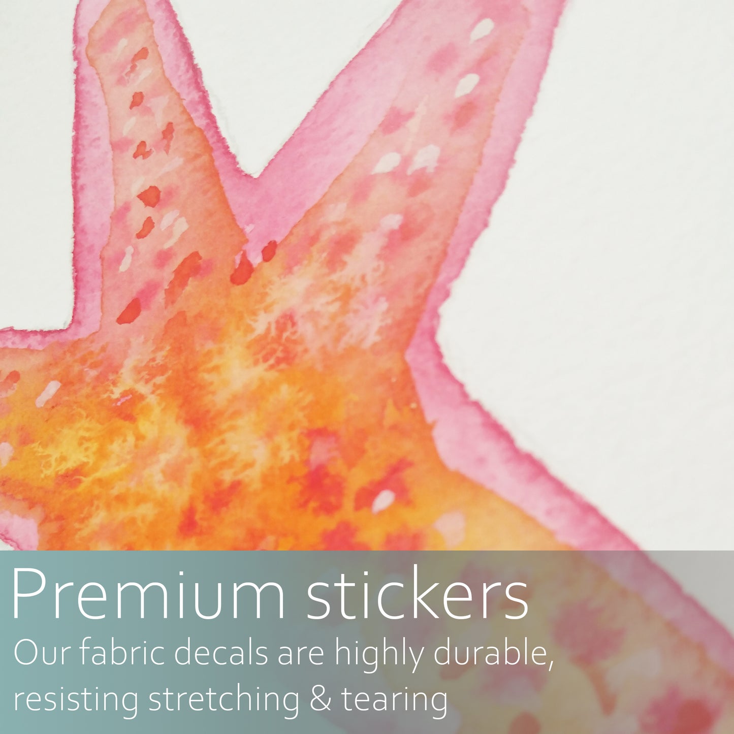 Watercolour starfish | Fabric wall stickers-Fabric wall stickers-Adnil Creations