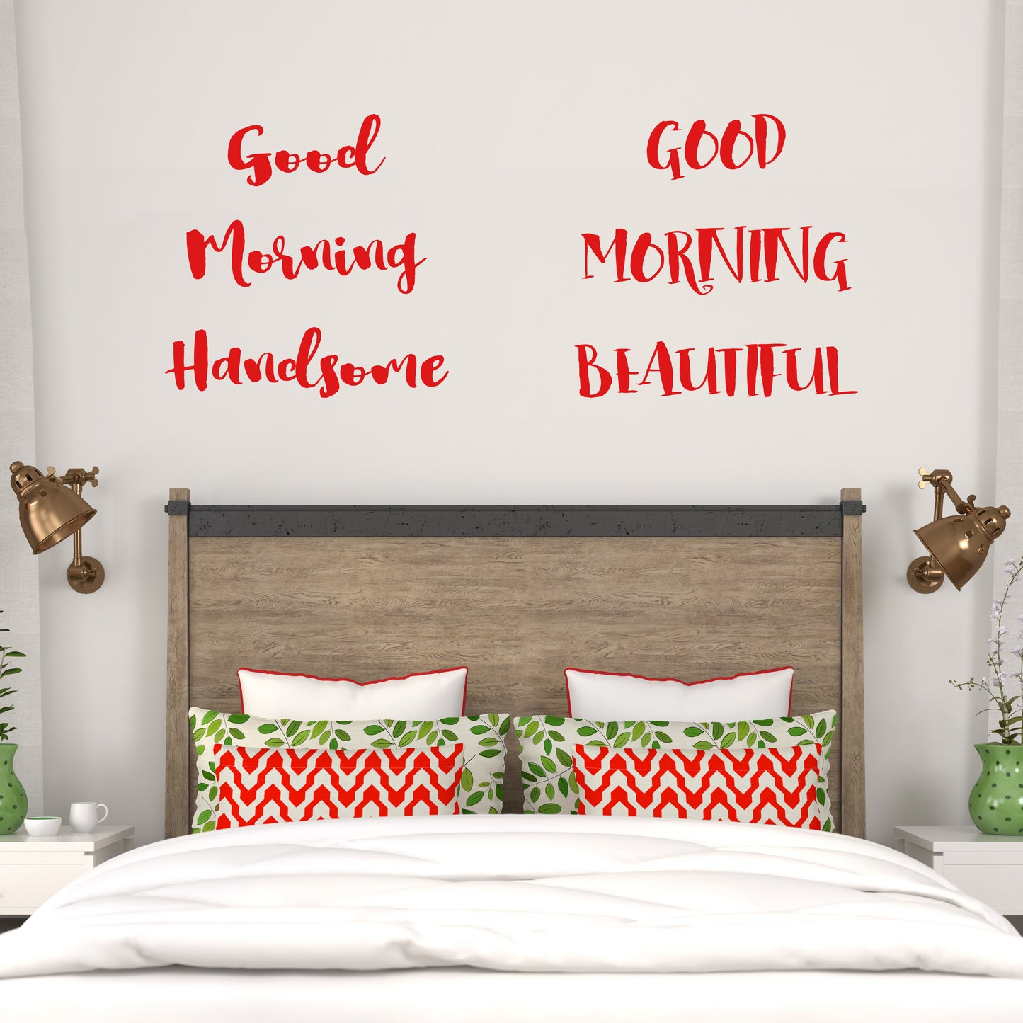 Good morning beautiful, good morning handsome | Wall quote-Wall quote-Adnil Creations