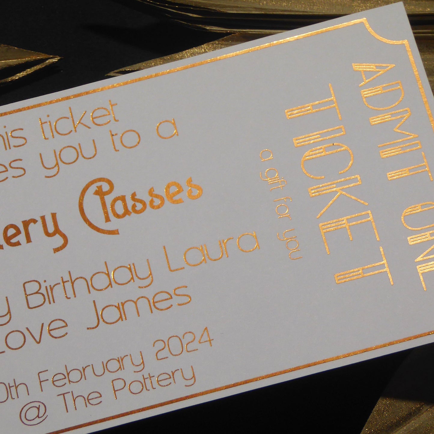 Admit One Gift Voucher | Foil Print-Foil Print-Adnil Creations