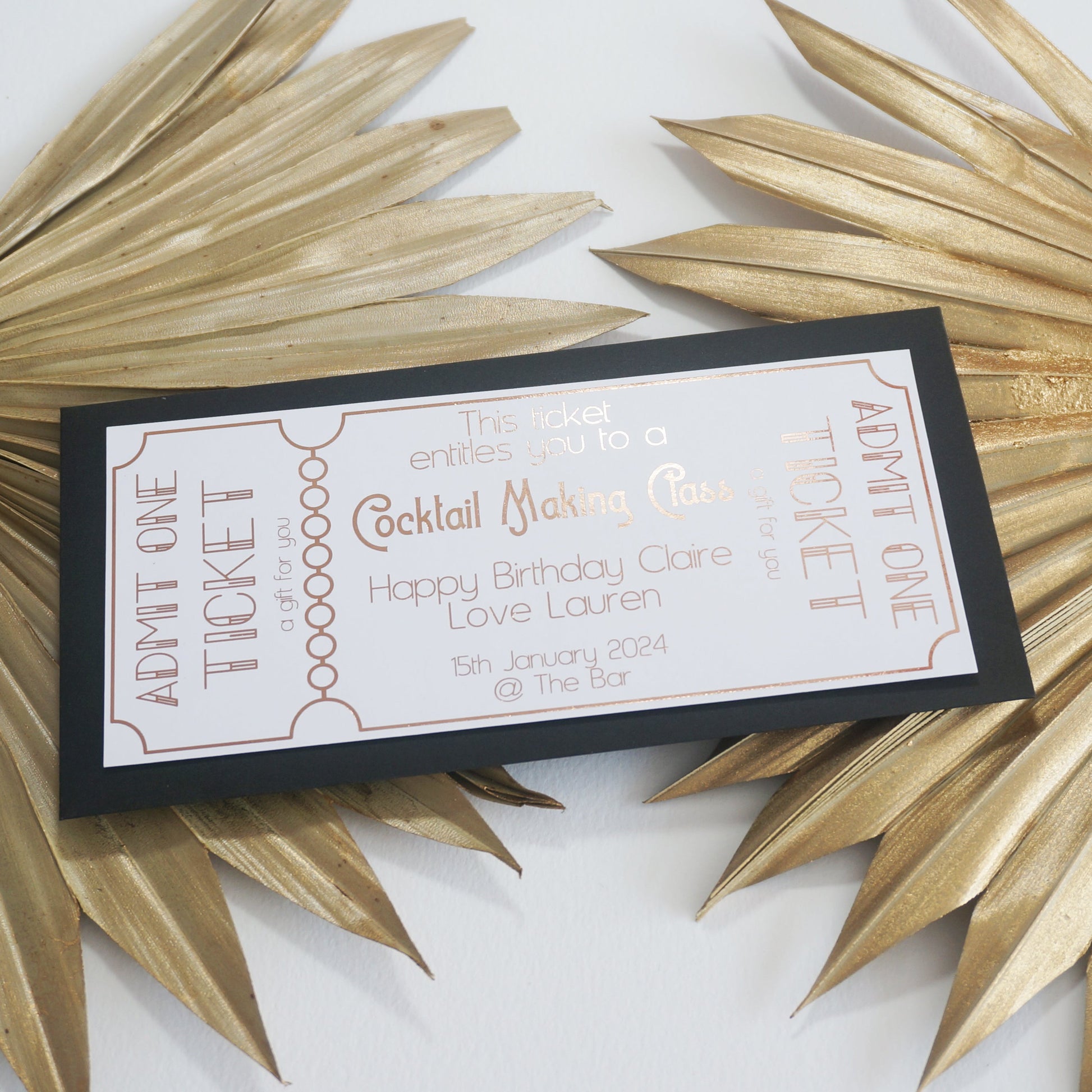 Admit One Gift Voucher | Foil Print-Foil Print-Adnil Creations