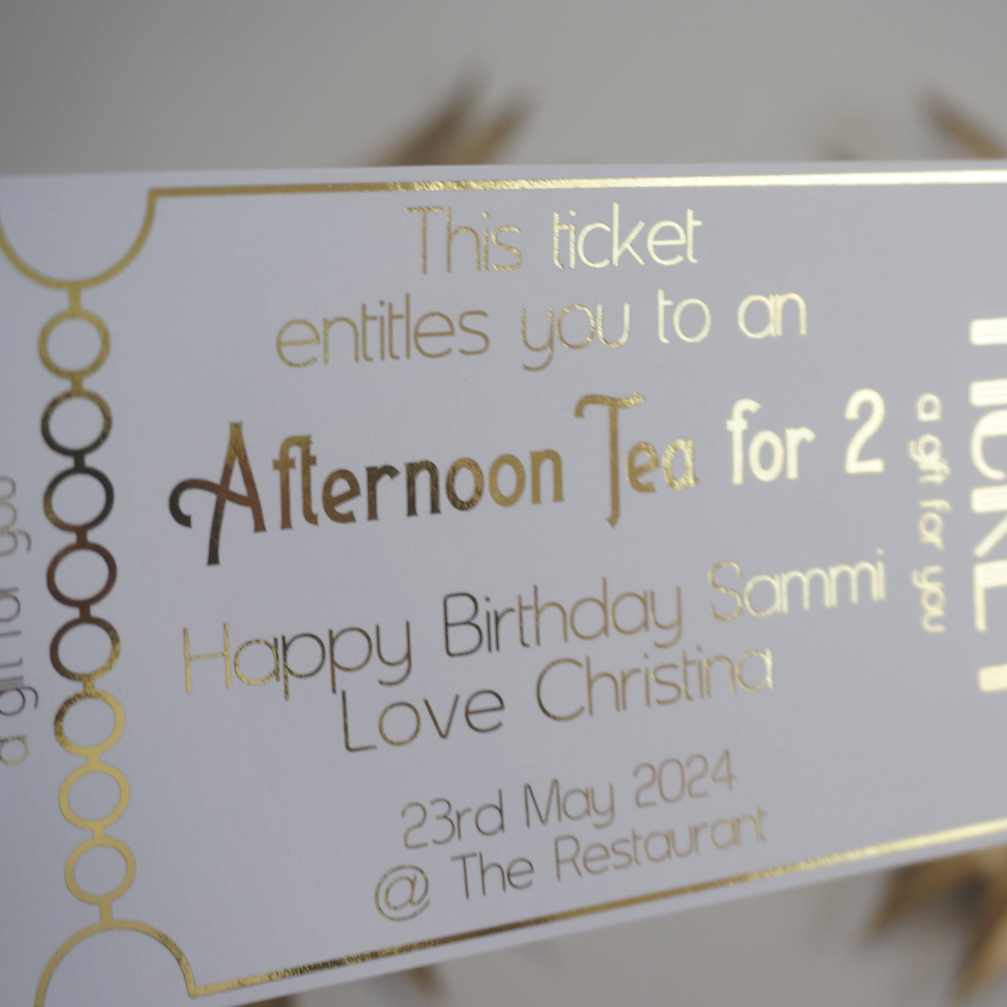 Admit One Gift Voucher | Foil Print-Foil Print-Adnil Creations