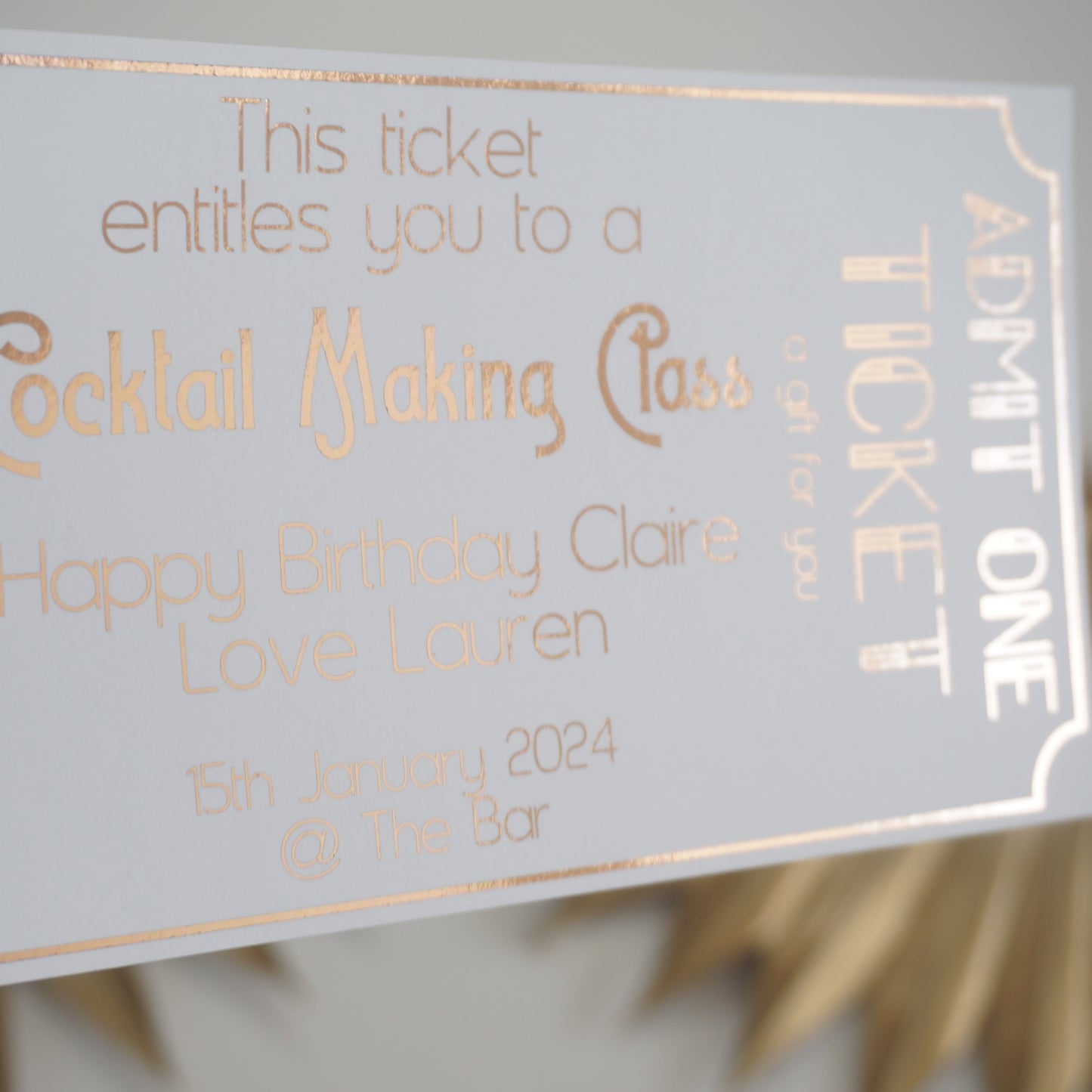 Admit One Gift Voucher | Foil Print-Foil Print-Adnil Creations