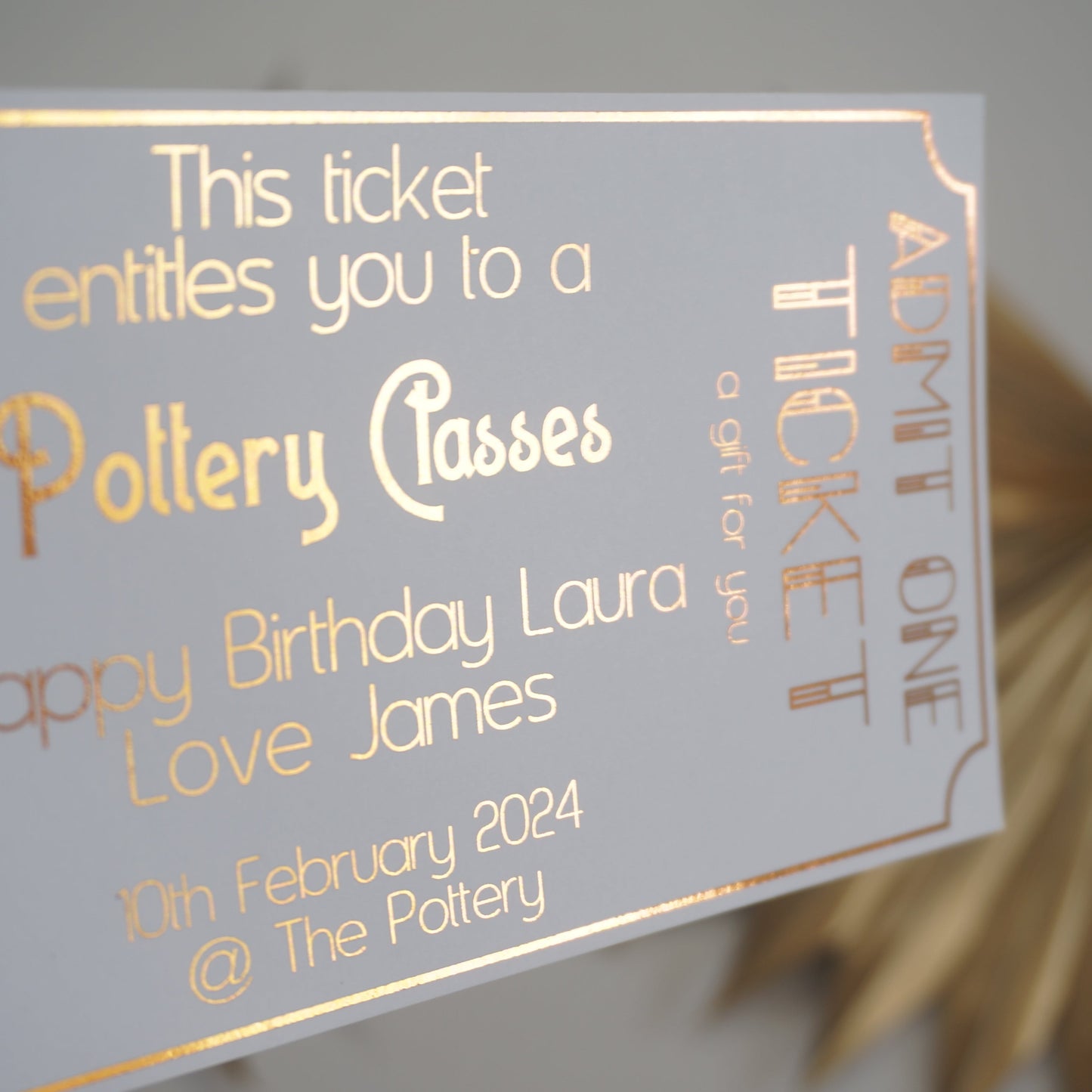 Admit One Gift Voucher | Foil Print-Foil Print-Adnil Creations