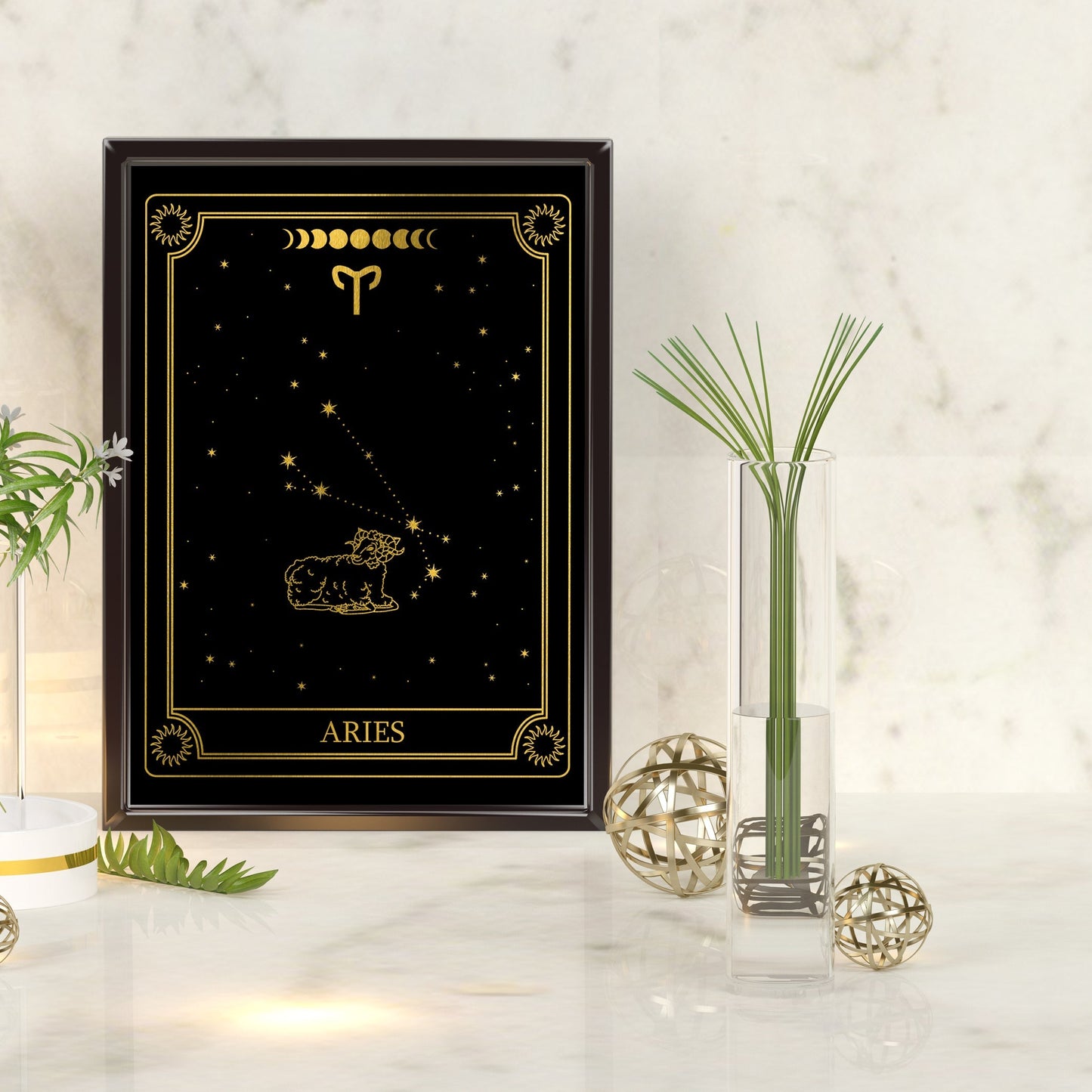 Aries Zodiac Constellation | A4 Foil Art Print-Foil Print-Adnil Creations