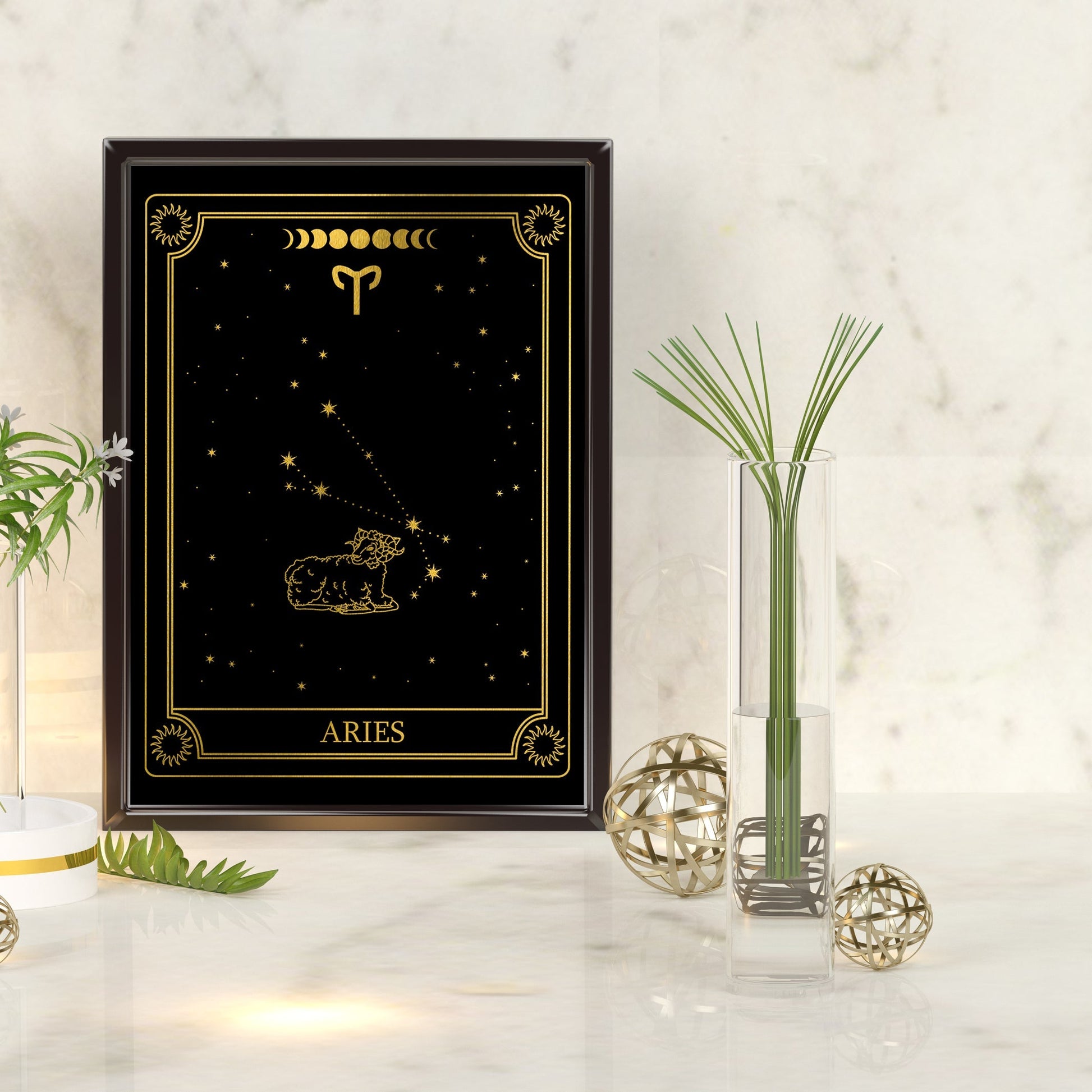 Aries Zodiac Constellation | A4 Foil Art Print-Foil Print-Adnil Creations
