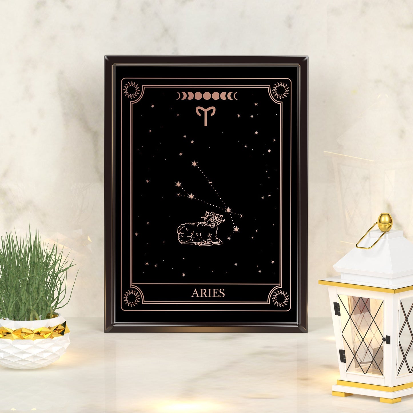 Aries Zodiac Constellation | A4 Foil Art Print-Foil Print-Adnil Creations
