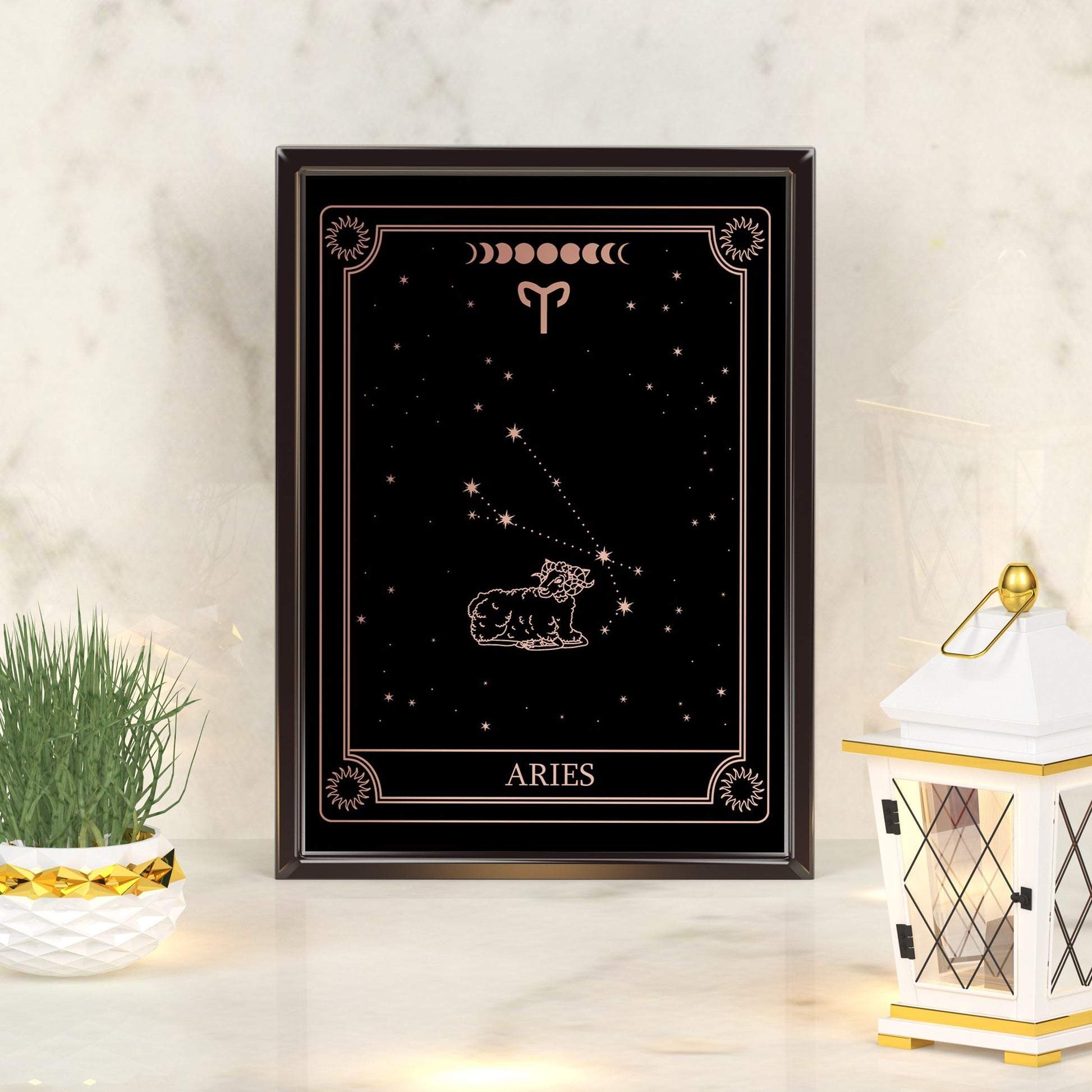 Aries Zodiac Constellation | A4 Foil Art Print-Foil Print-Adnil Creations