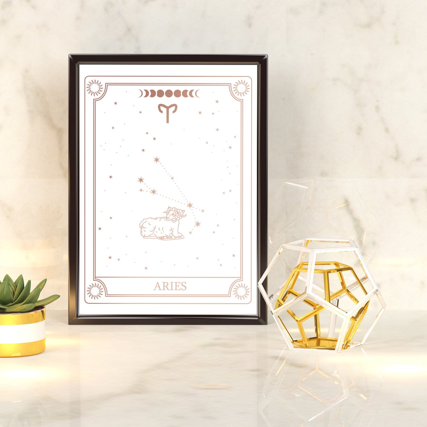 Aries Zodiac Constellation | A4 Foil Art Print-Foil Print-Adnil Creations