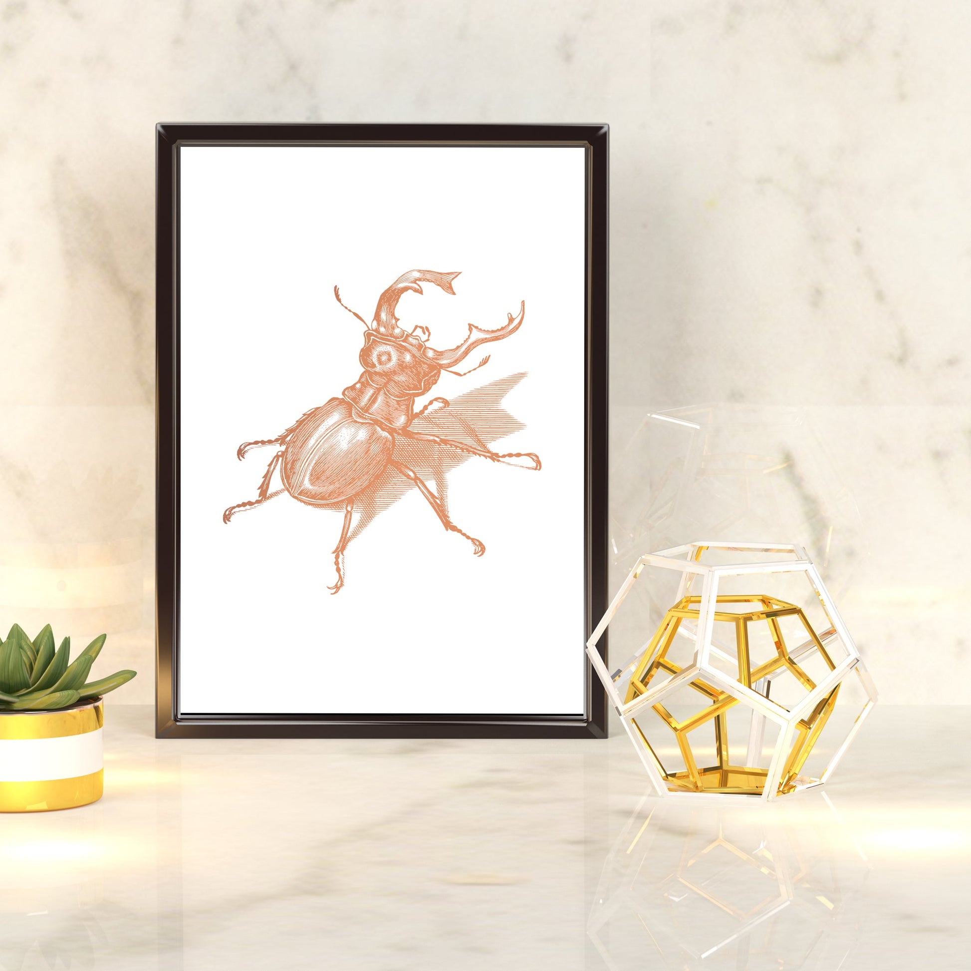 Beetle | A4 Foil Art Print-Foil Print-Adnil Creations