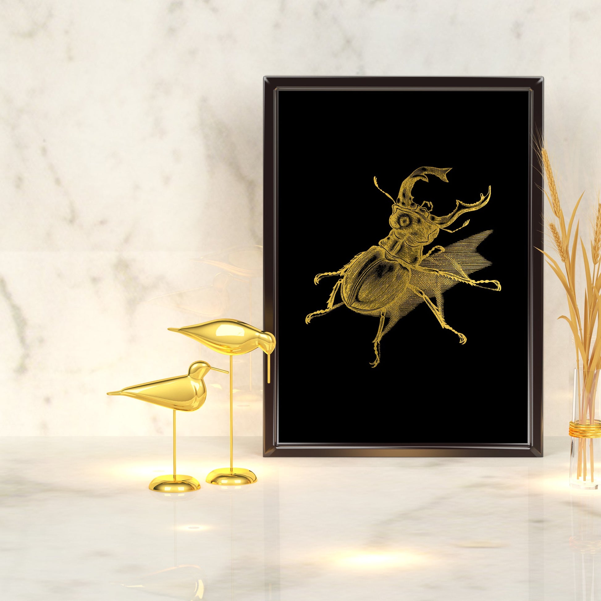 Beetle | A4 Foil Art Print-Foil Print-Adnil Creations