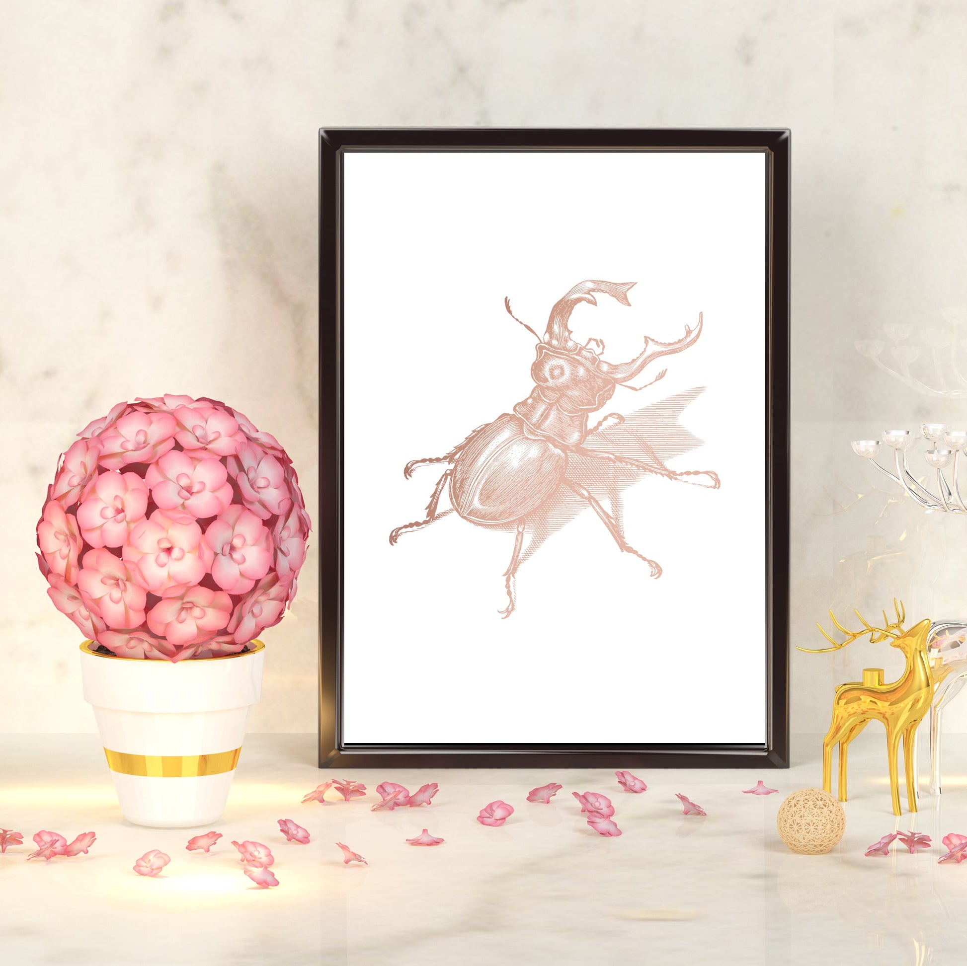 Beetle | A4 Foil Art Print-Foil Print-Adnil Creations