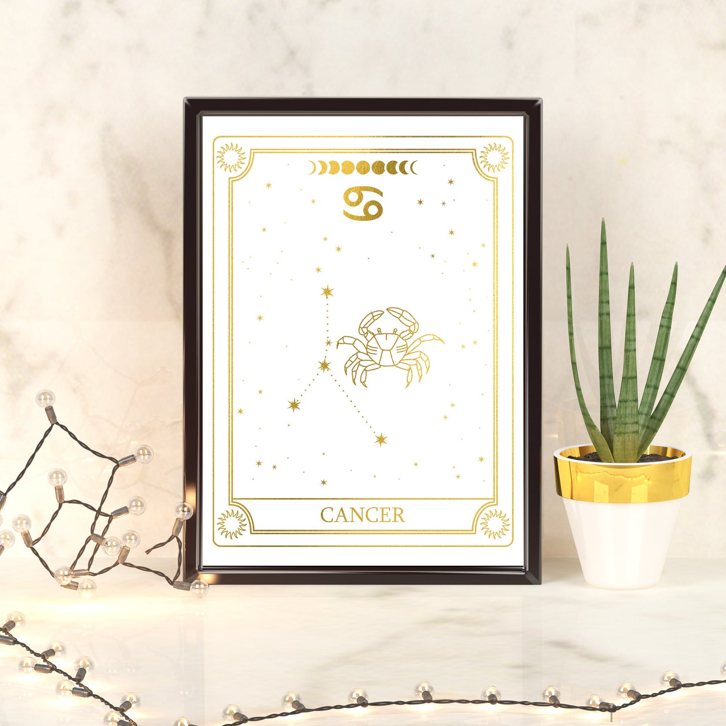 Cancer Zodiac Constellation | A4 Foil Art Print-Foil Print-Adnil Creations
