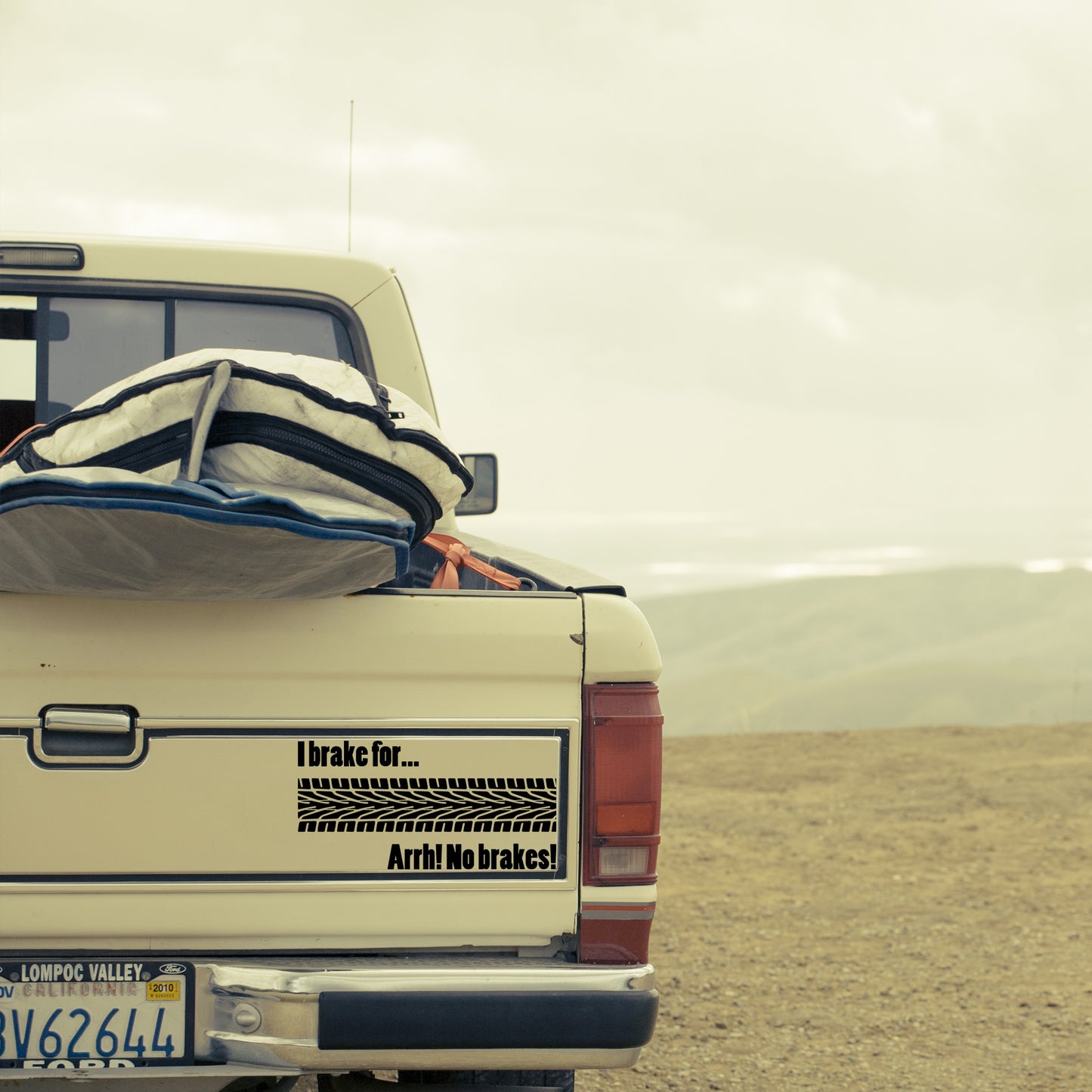 I brake for... arrh! No brakes! | Bumper sticker