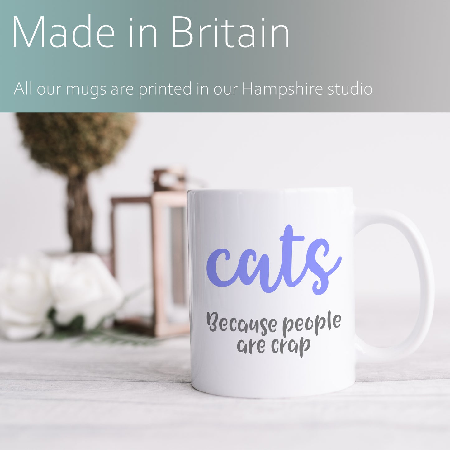 Cats - because people are crap | Ceramic mug