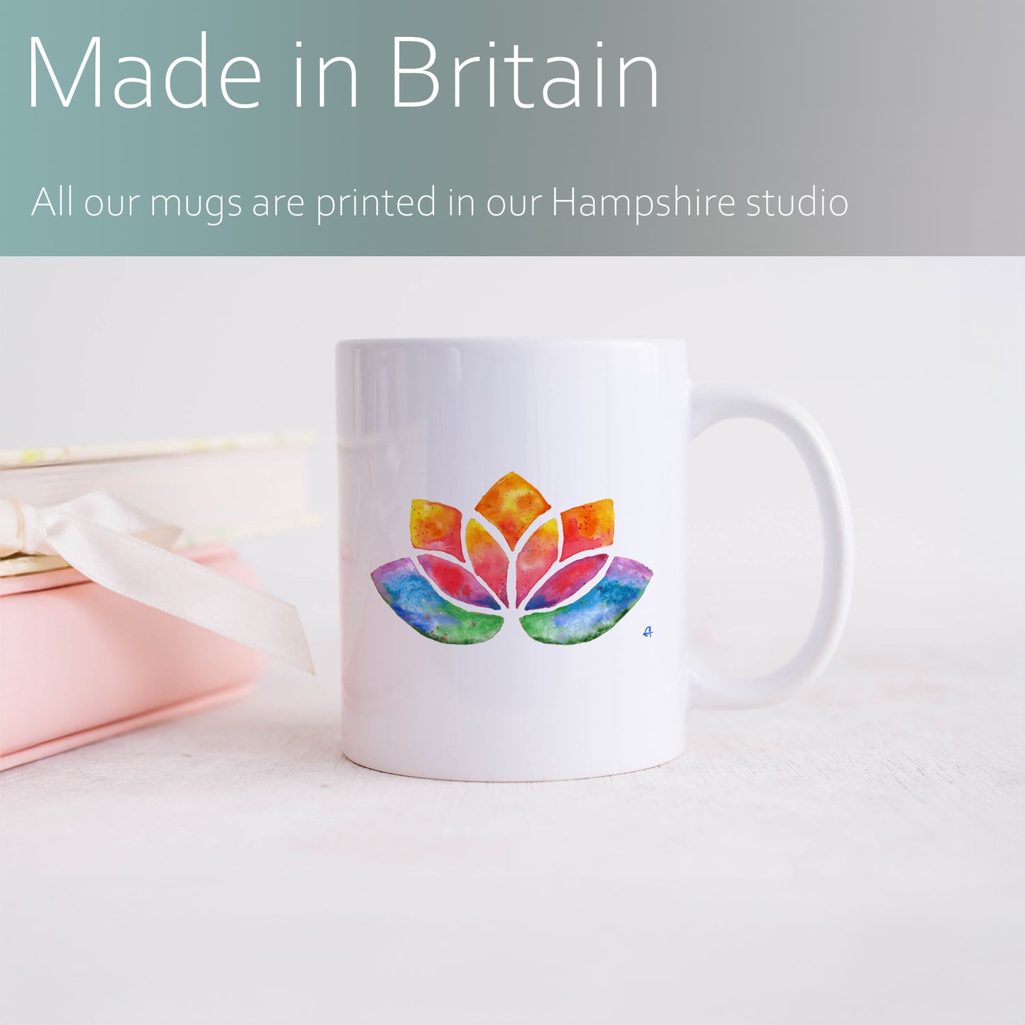 Watercolour lotus | Ceramic mug