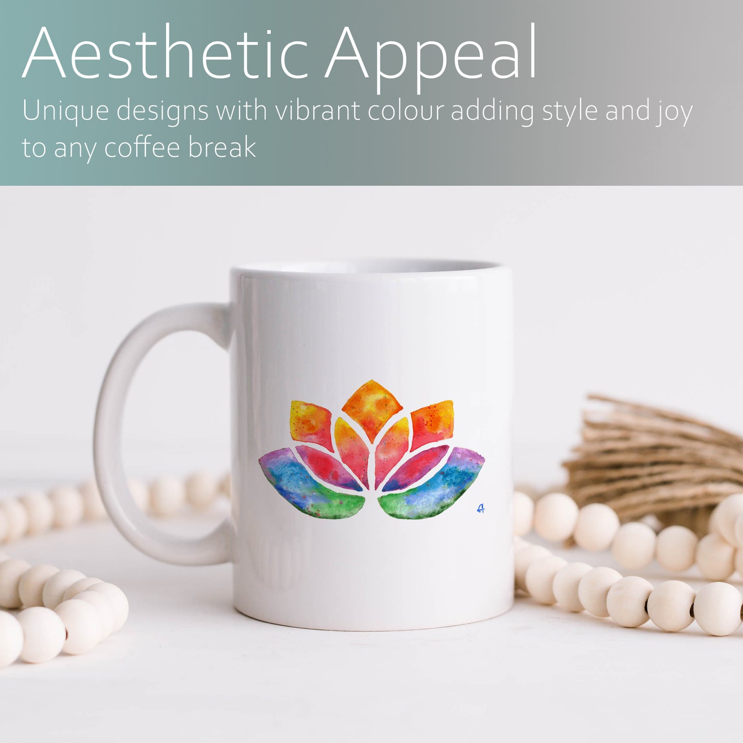 Watercolour lotus | Ceramic mug
