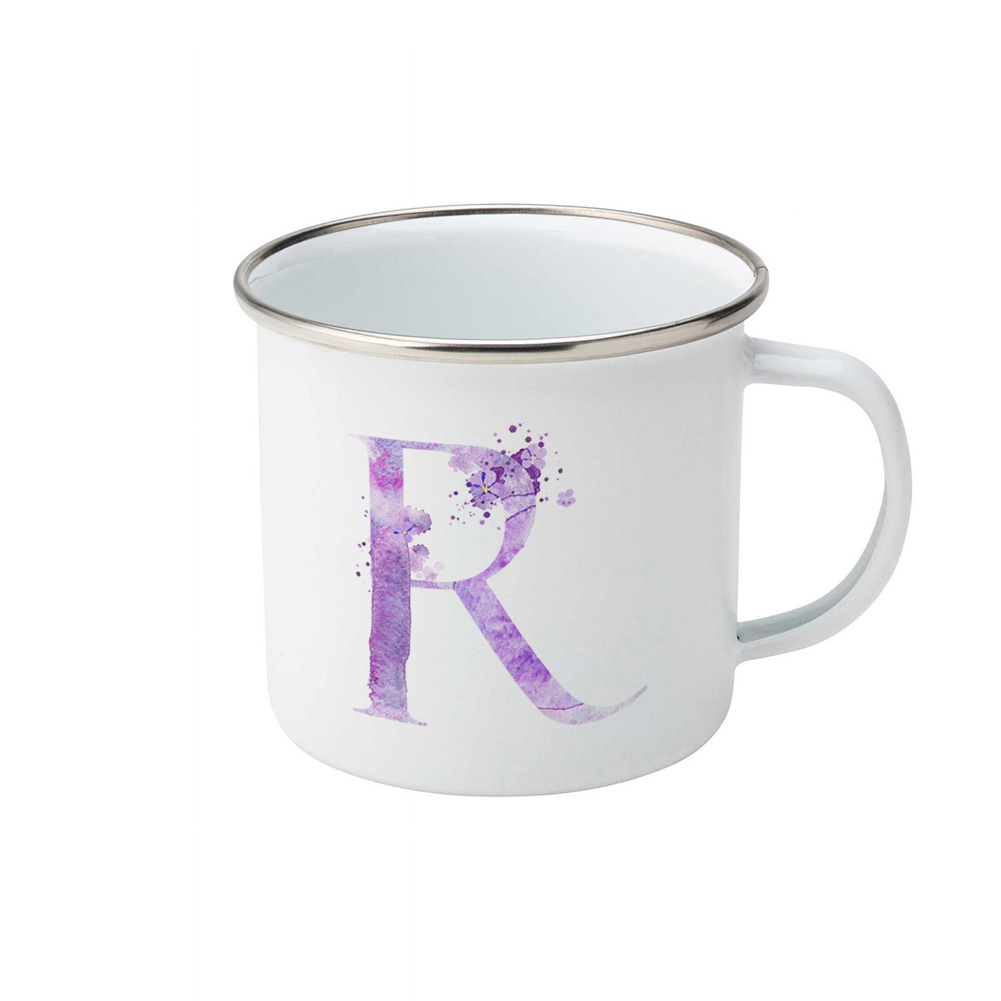 Floral personalised monogram | Enamel mug