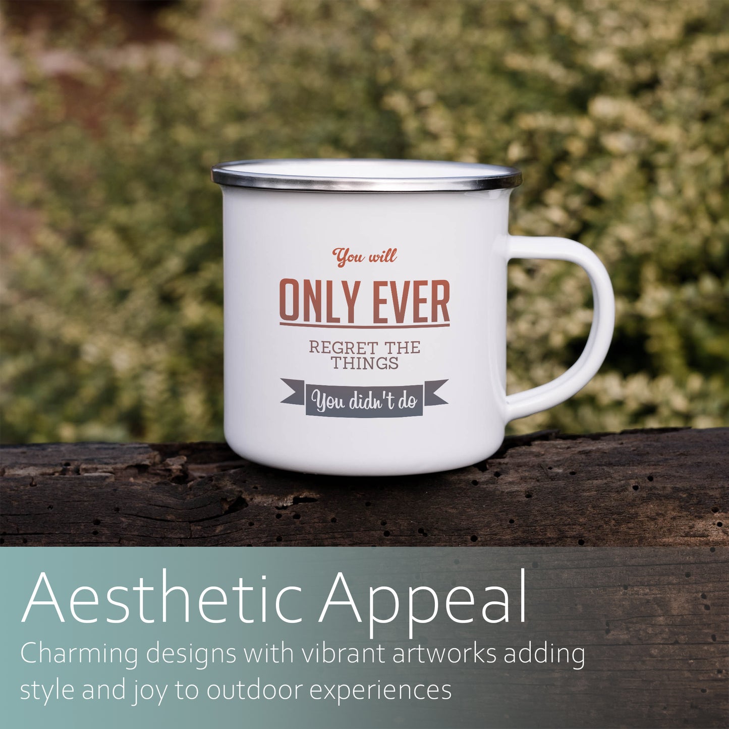 You'll only ever regret the things you didn't do | Enamel mug-Enamel mug-Adnil Creations