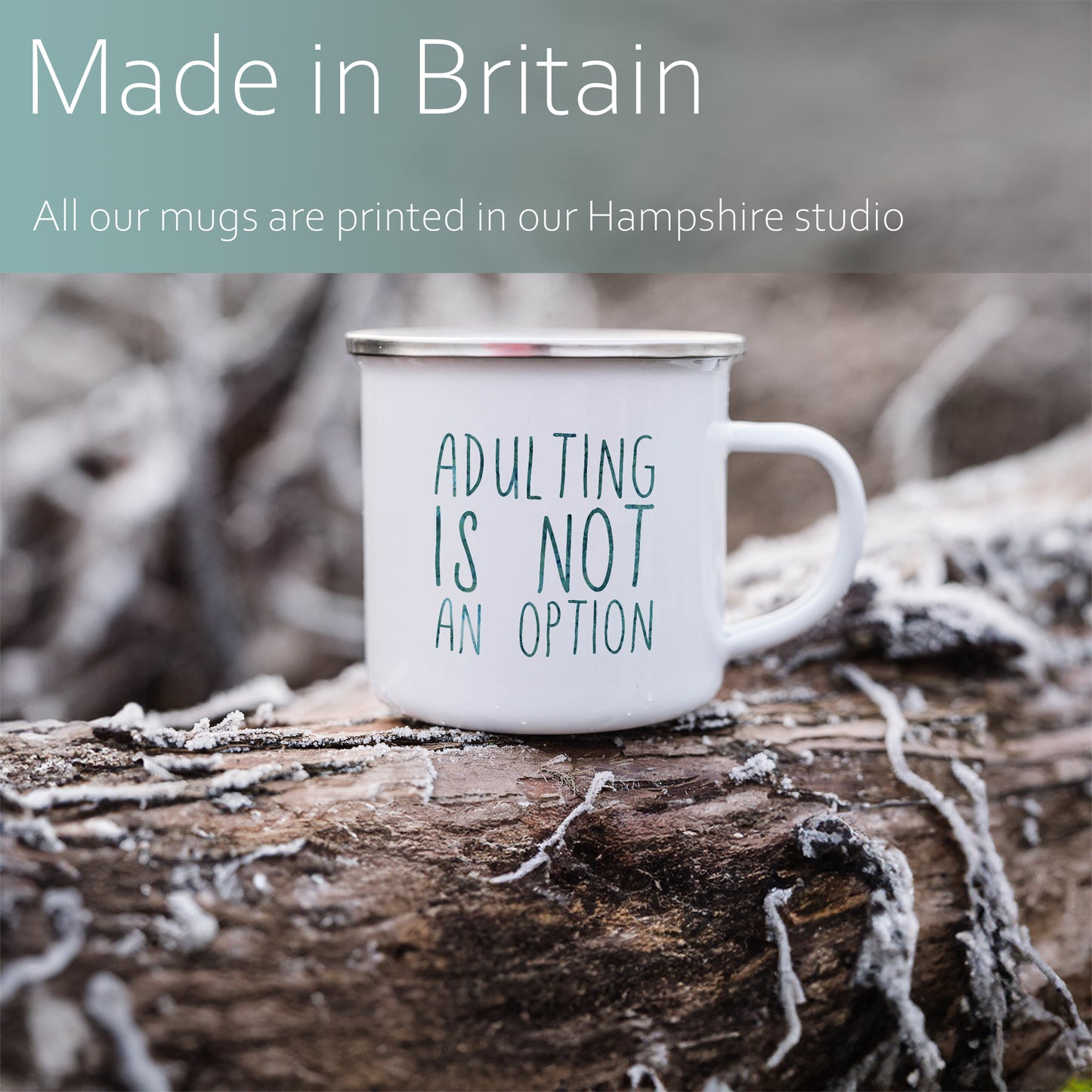 Adulting is not an option | Enamel mug-Enamel mug-Adnil Creations