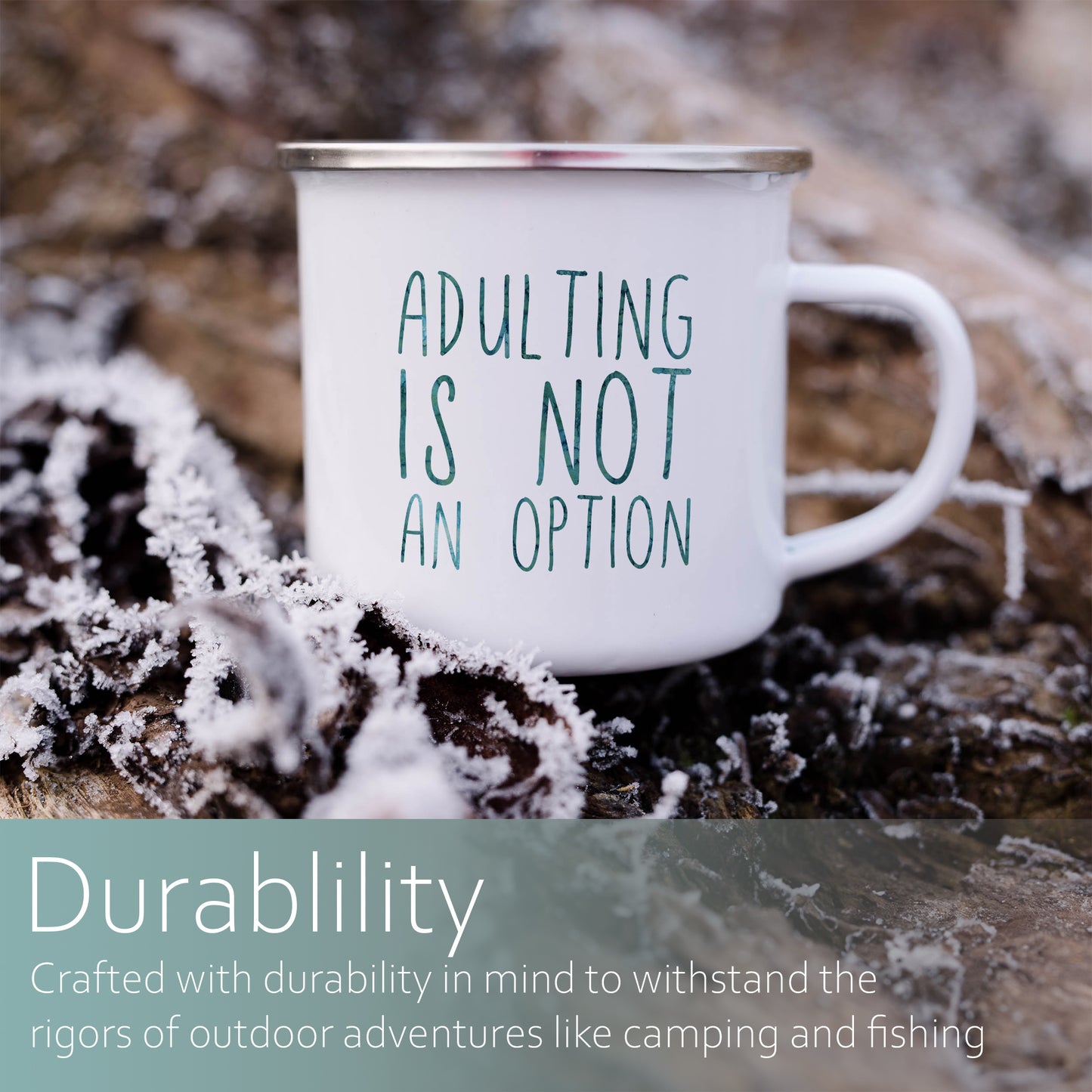 Adulting is not an option | Enamel mug-Enamel mug-Adnil Creations