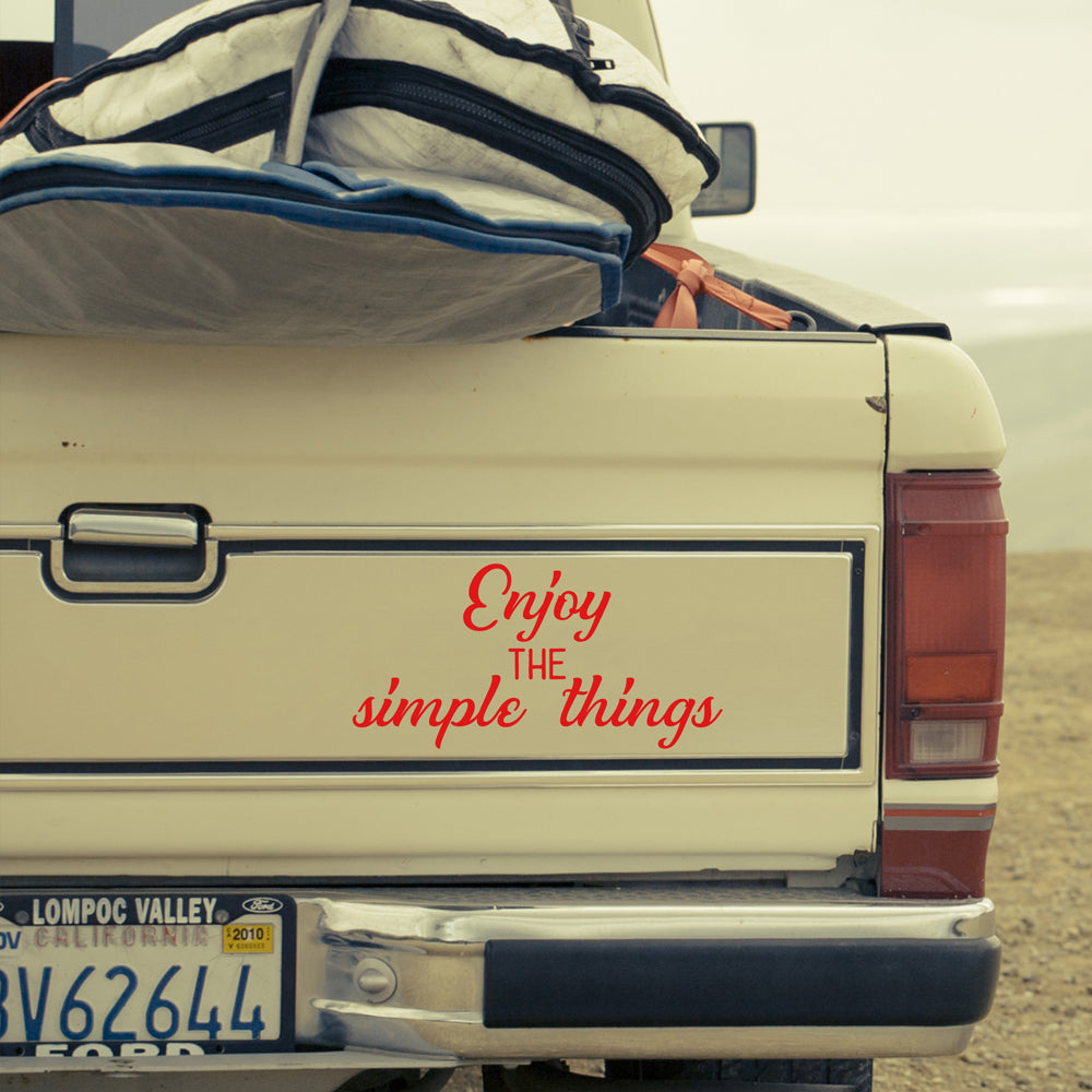 Enjoy the simple things | Bumper sticker