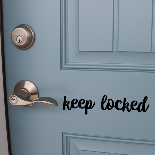Keep Locked | Door decal