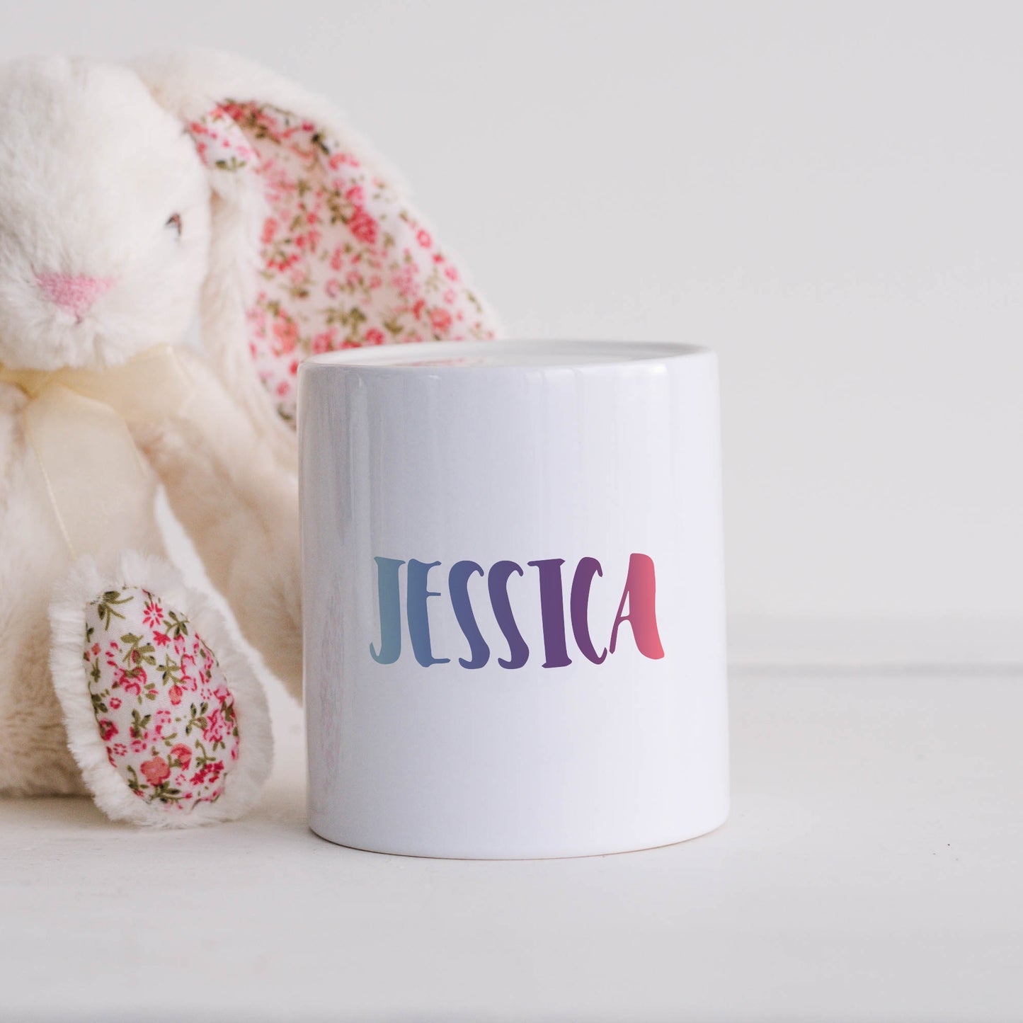 Pastel ombre personalised name | Ceramic money box