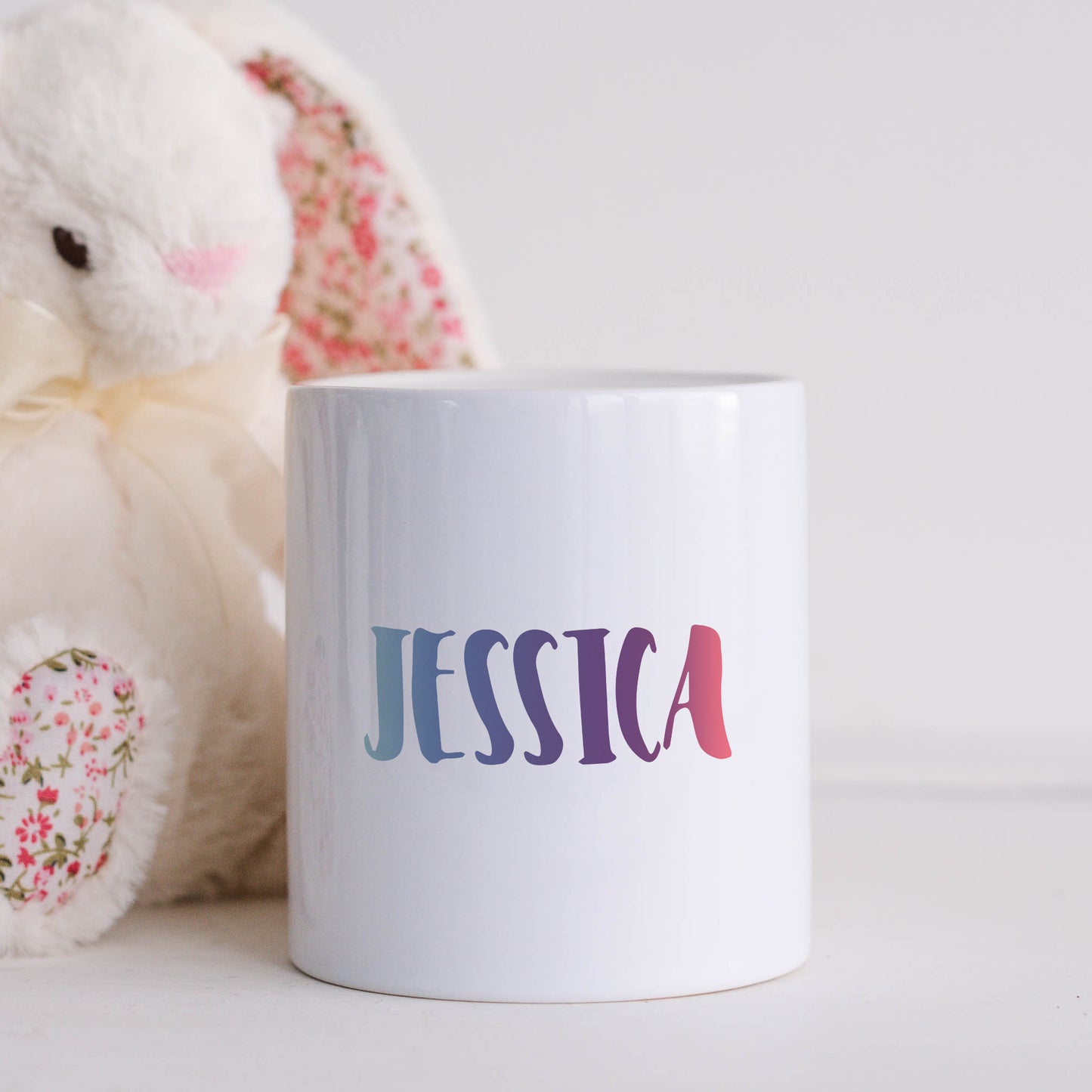Pastel ombre personalised name | Ceramic money box