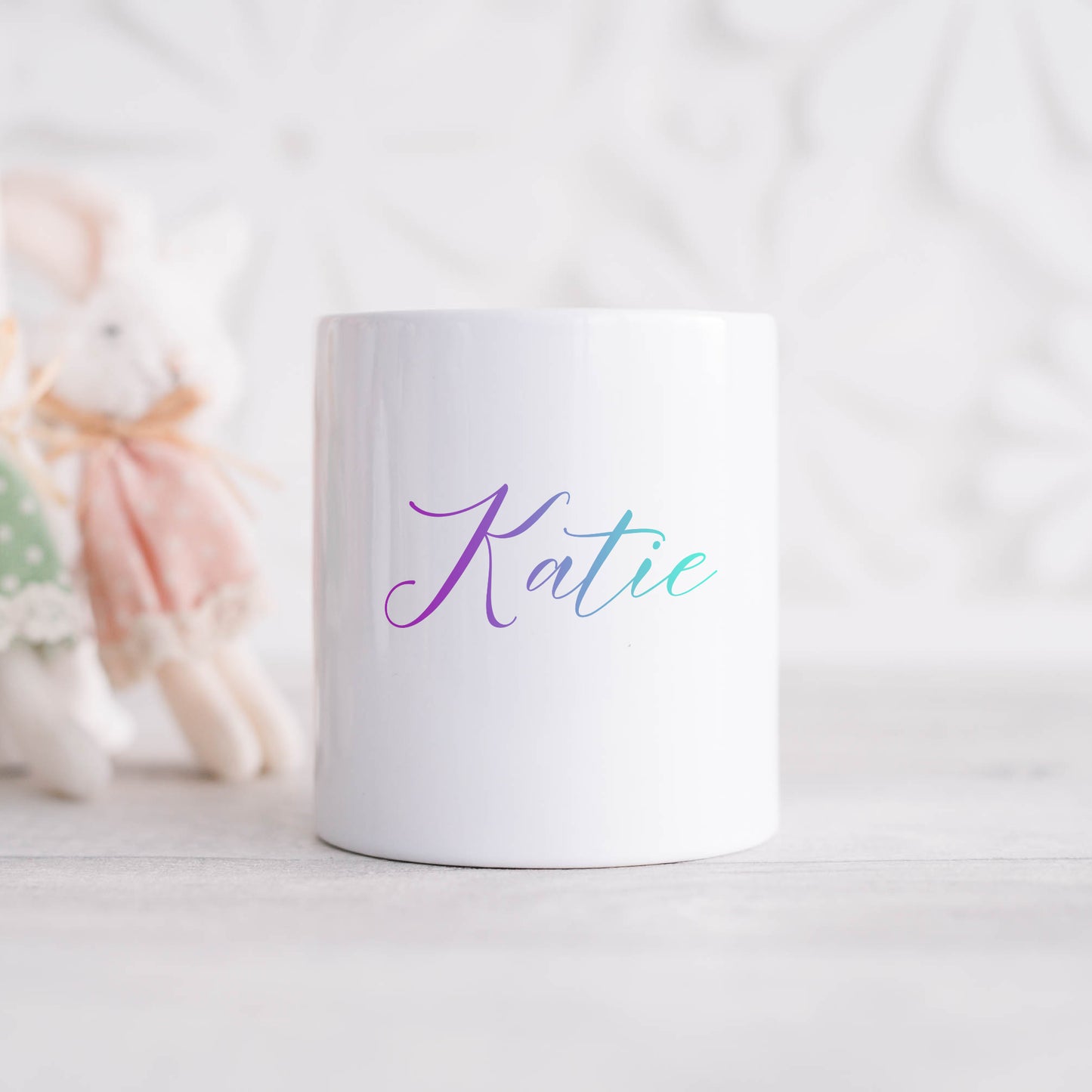 Purple and blue ombre personalised name | Ceramic money box