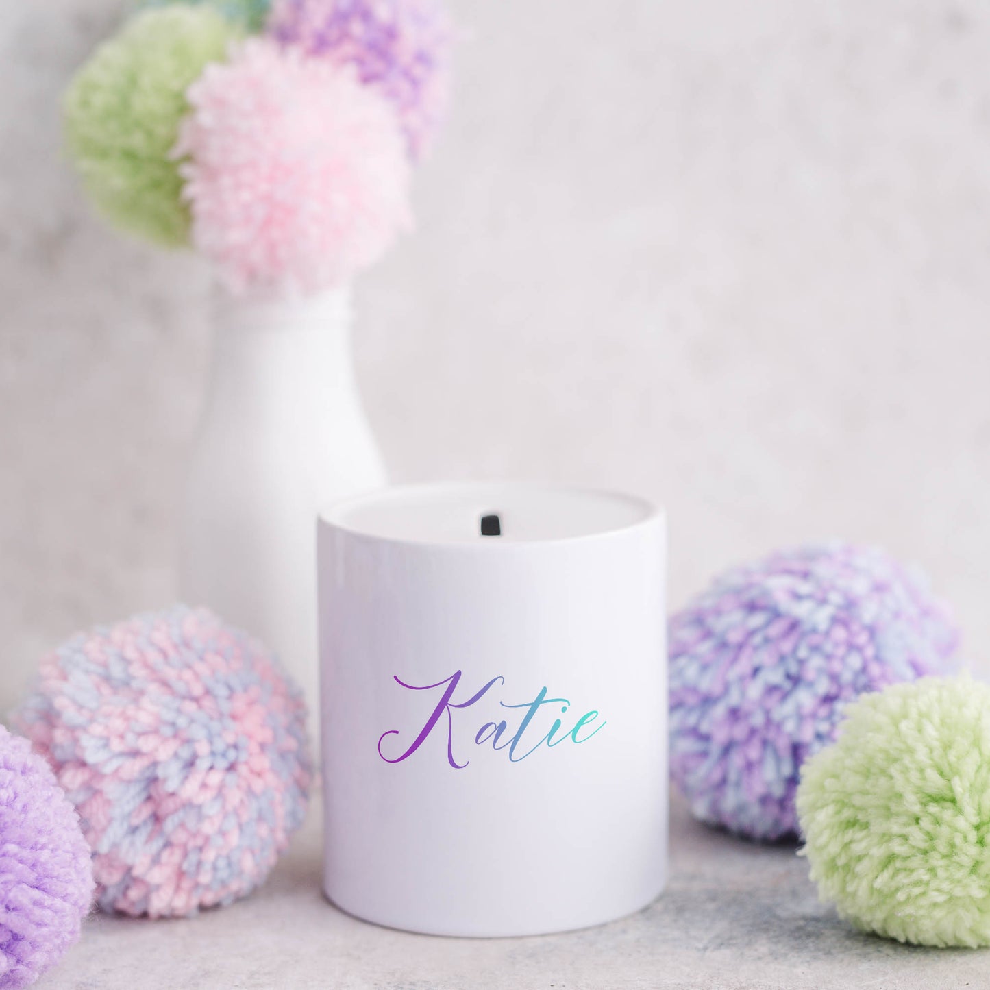 Purple and blue ombre personalised name | Ceramic money box