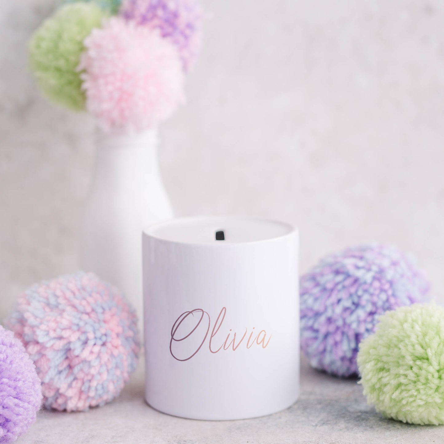 Rose ombre personalised name | Ceramic money box