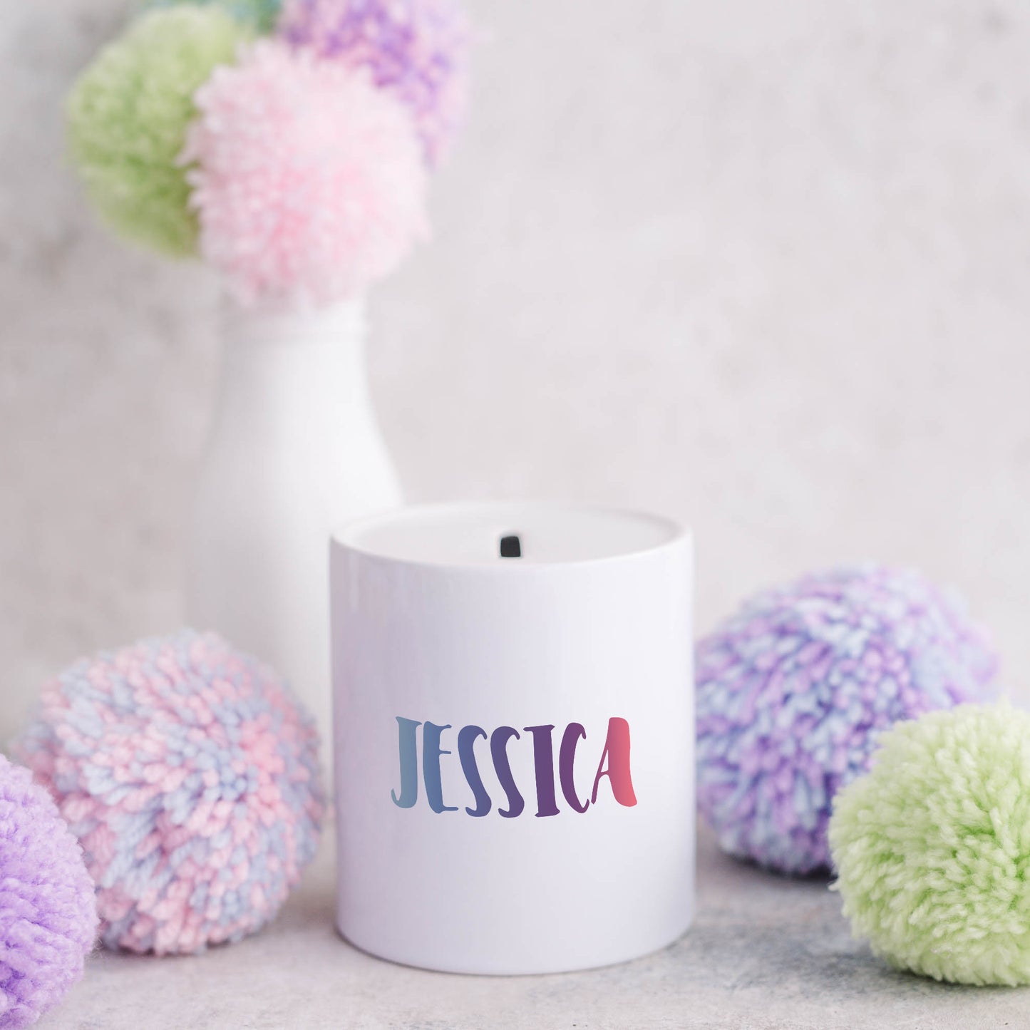 Pastel ombre personalised name | Ceramic money box