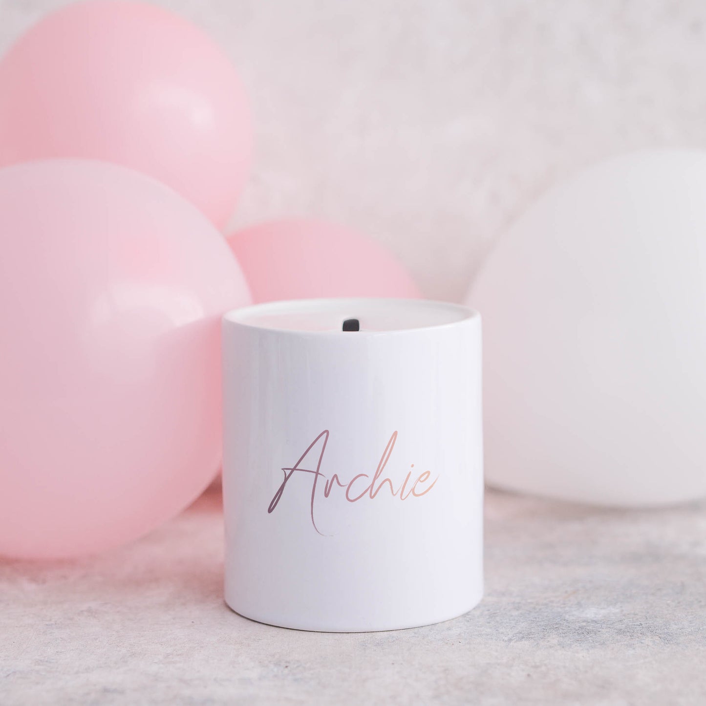 Rose ombre personalised name | Ceramic money box
