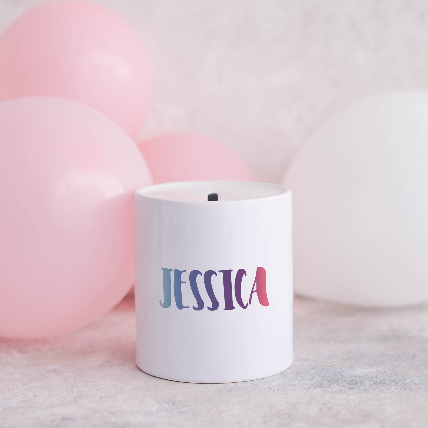 Pastel ombre personalised name | Ceramic money box