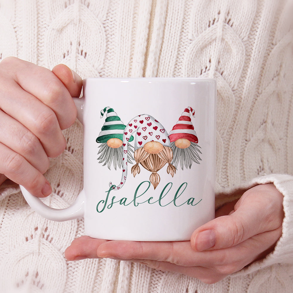 Triple Gonk Monogram Christmas Name | Ceramic mug