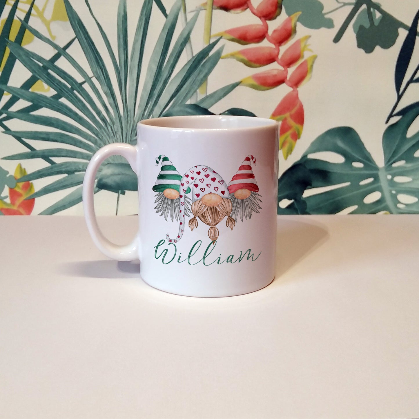 Triple Gonk Monogram Christmas Name | Ceramic mug
