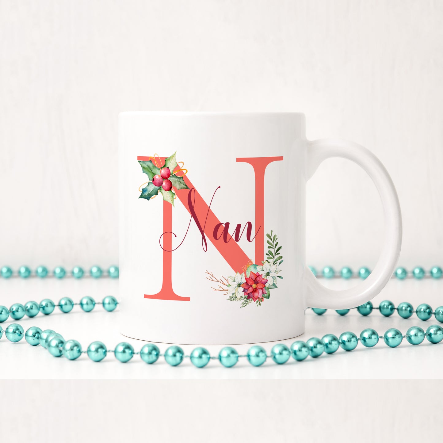 Grandmother Monogram Christmas Name | Ceramic mug