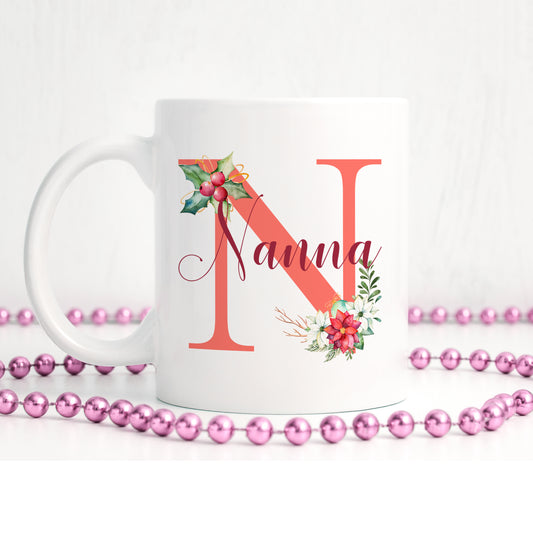 Grandmother Monogram Christmas Name | Ceramic mug