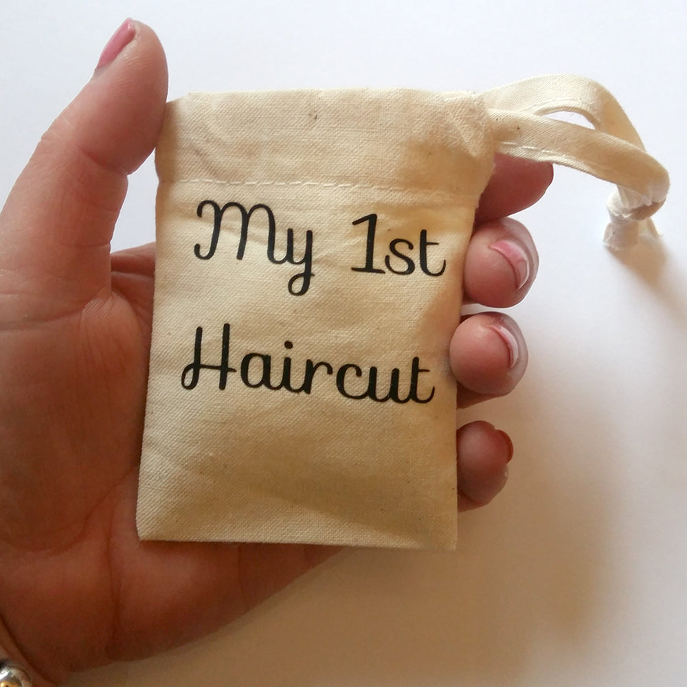 My first haircut bag | Small cotton drawstring bag-Tiny bag-Adnil Creations