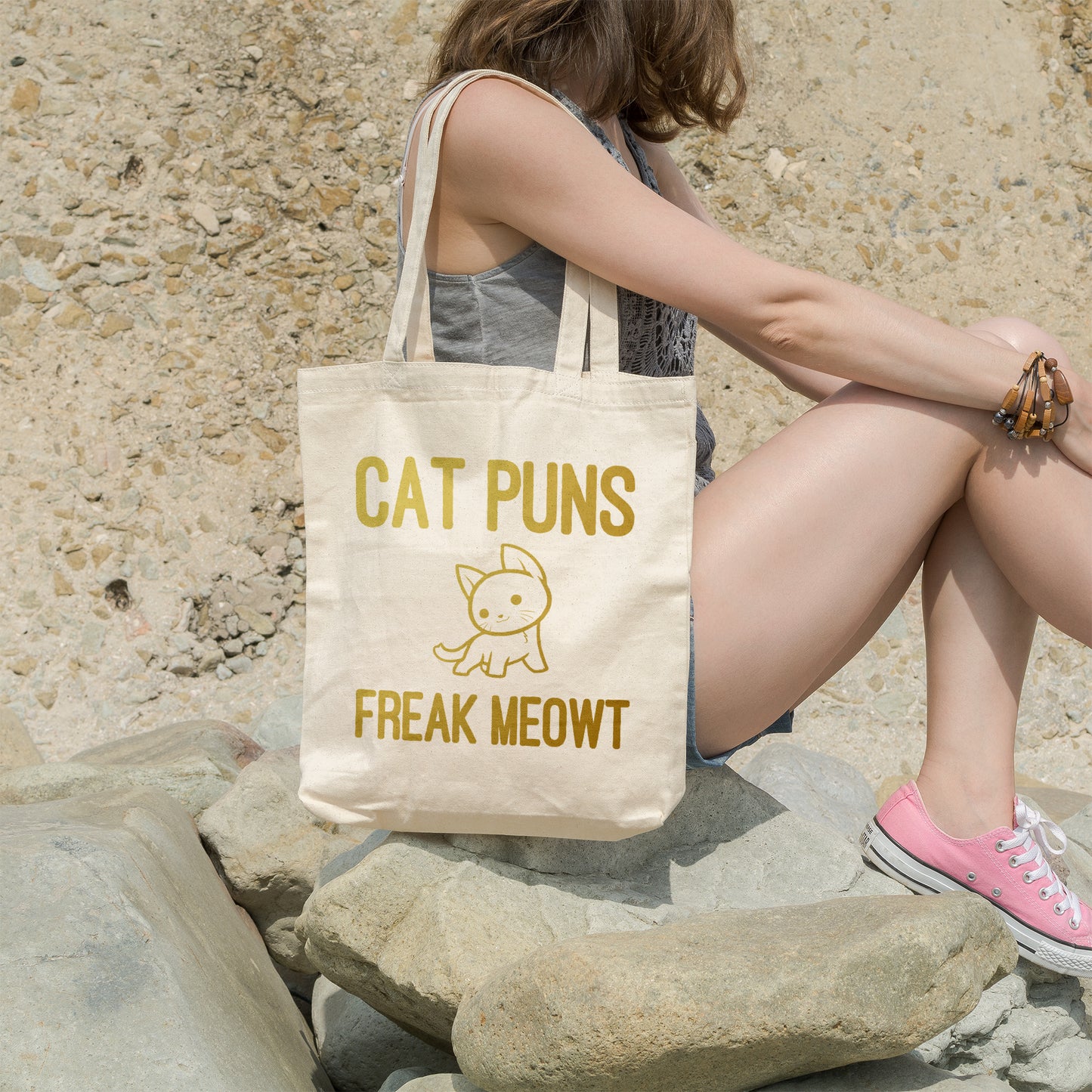 Cat puns freak meowt | 100% Organic Cotton tote bag