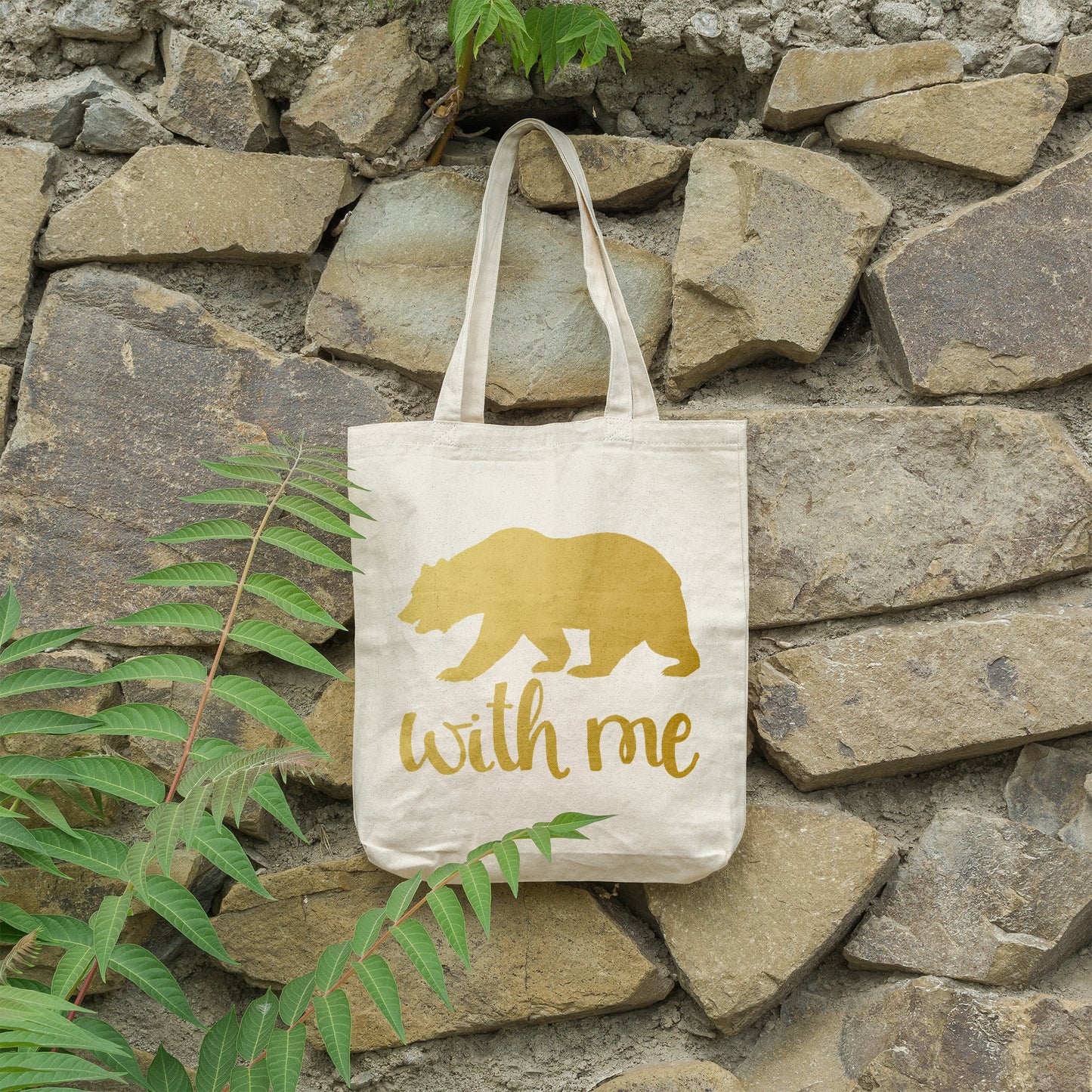 Bear with me | 100% Organic Cotton tote bag-Tote bags-Adnil Creations