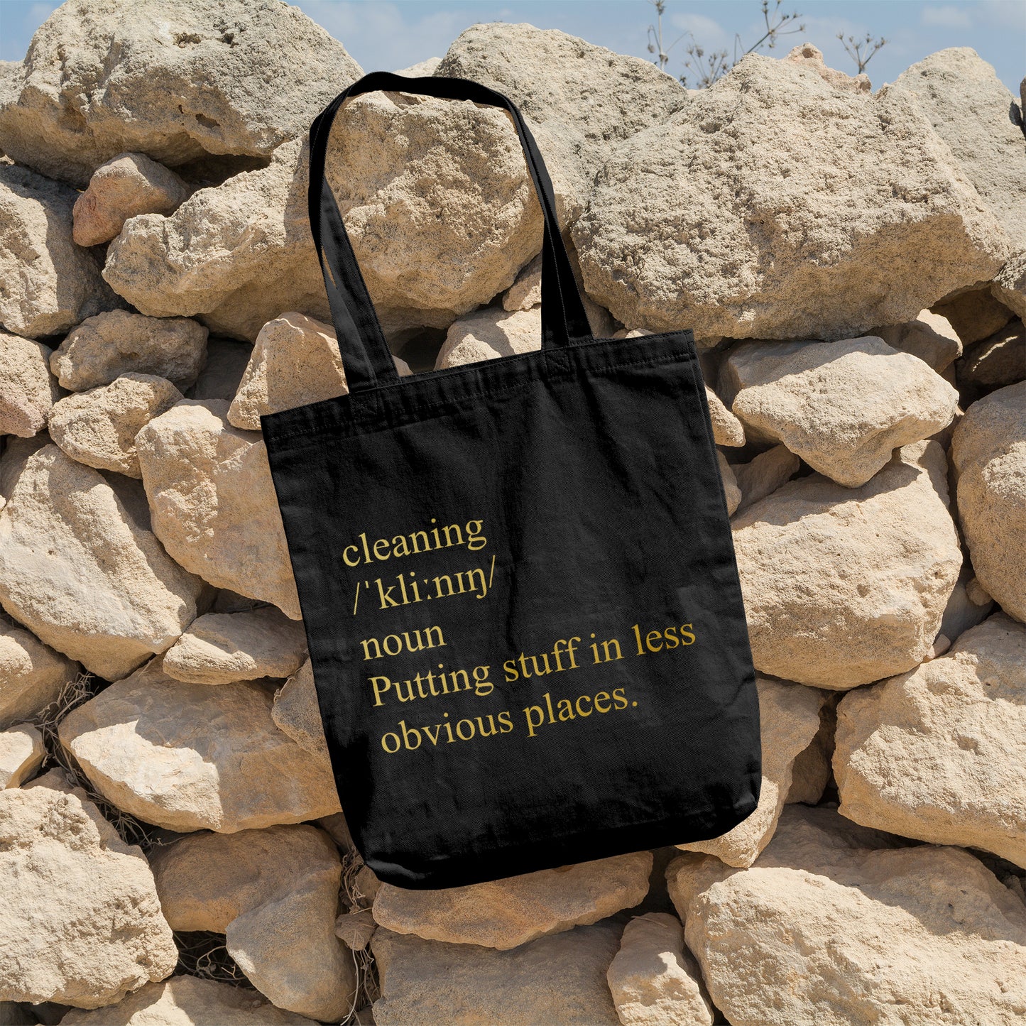 Definition of cleaning | 100% Organic Cotton tote bag