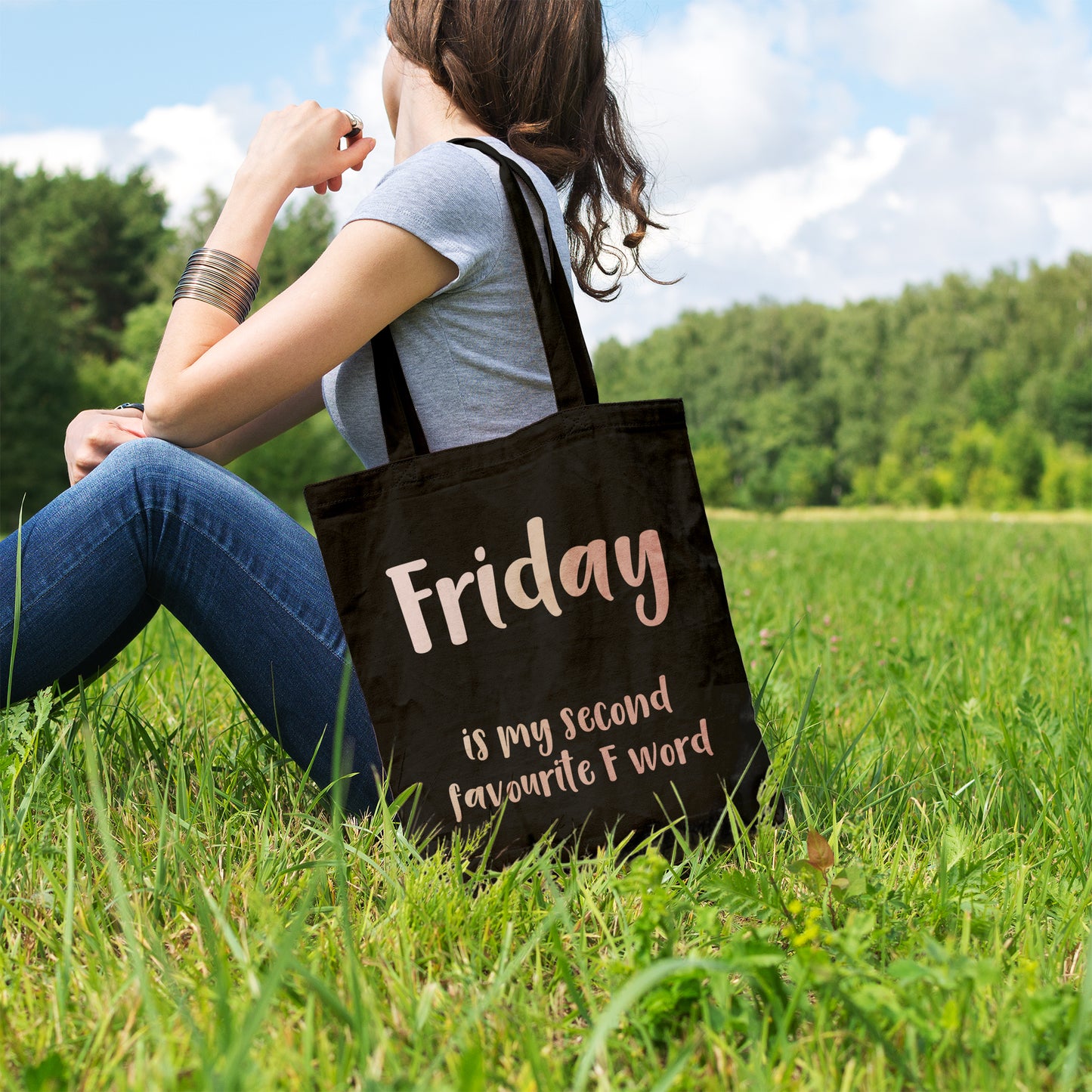 Friday is my second favourite F word | 100% Organic Cotton tote bag